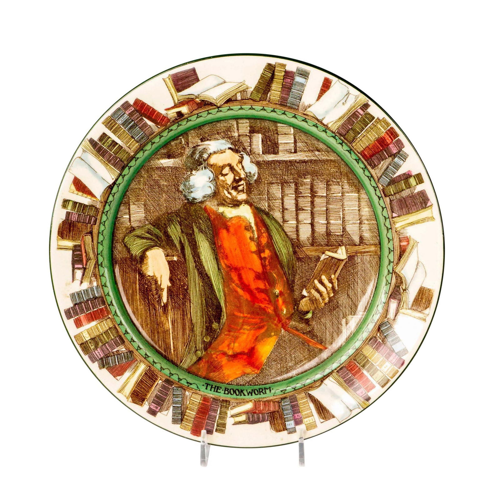 Royal Doulton Collectors Rack Plate, The Bookworm D3089 (1 of 3)