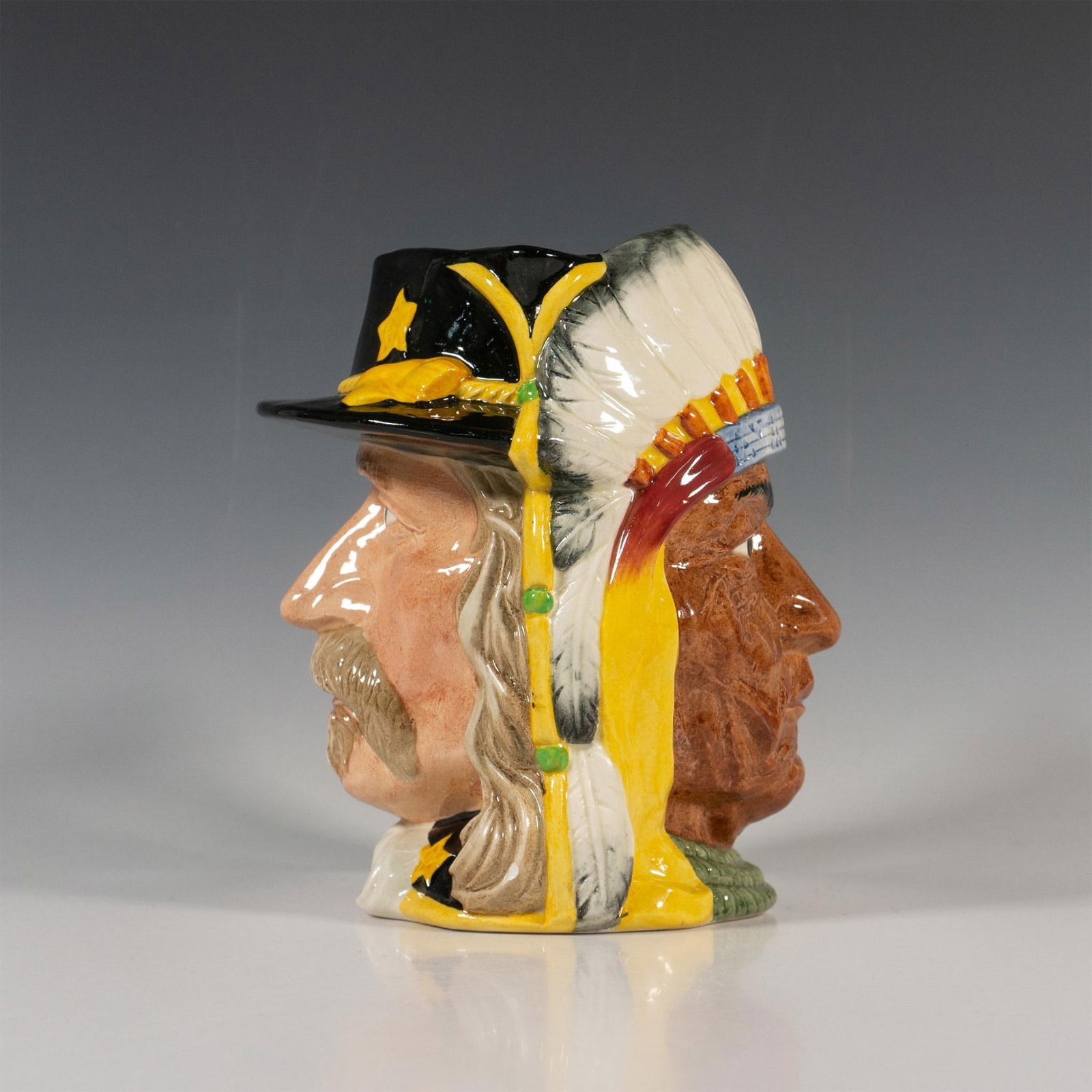 Chief Sitting Bull (Brown Eyes) and George Armstrong Custer D6712 - Large - Royal Doulton Character (1 of 5)
