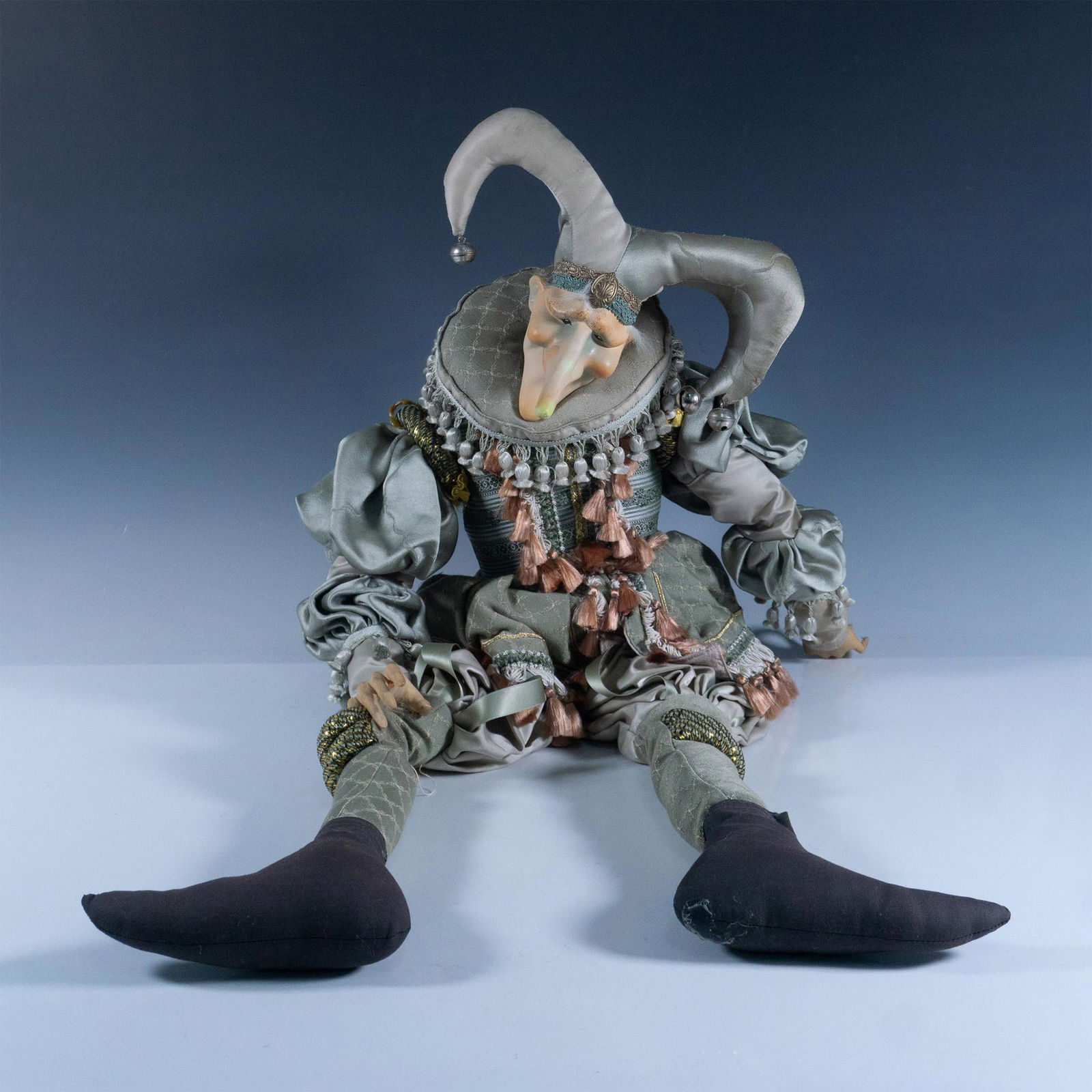 Italian Hand Made Jester Harlequin Doll (1 of 3)