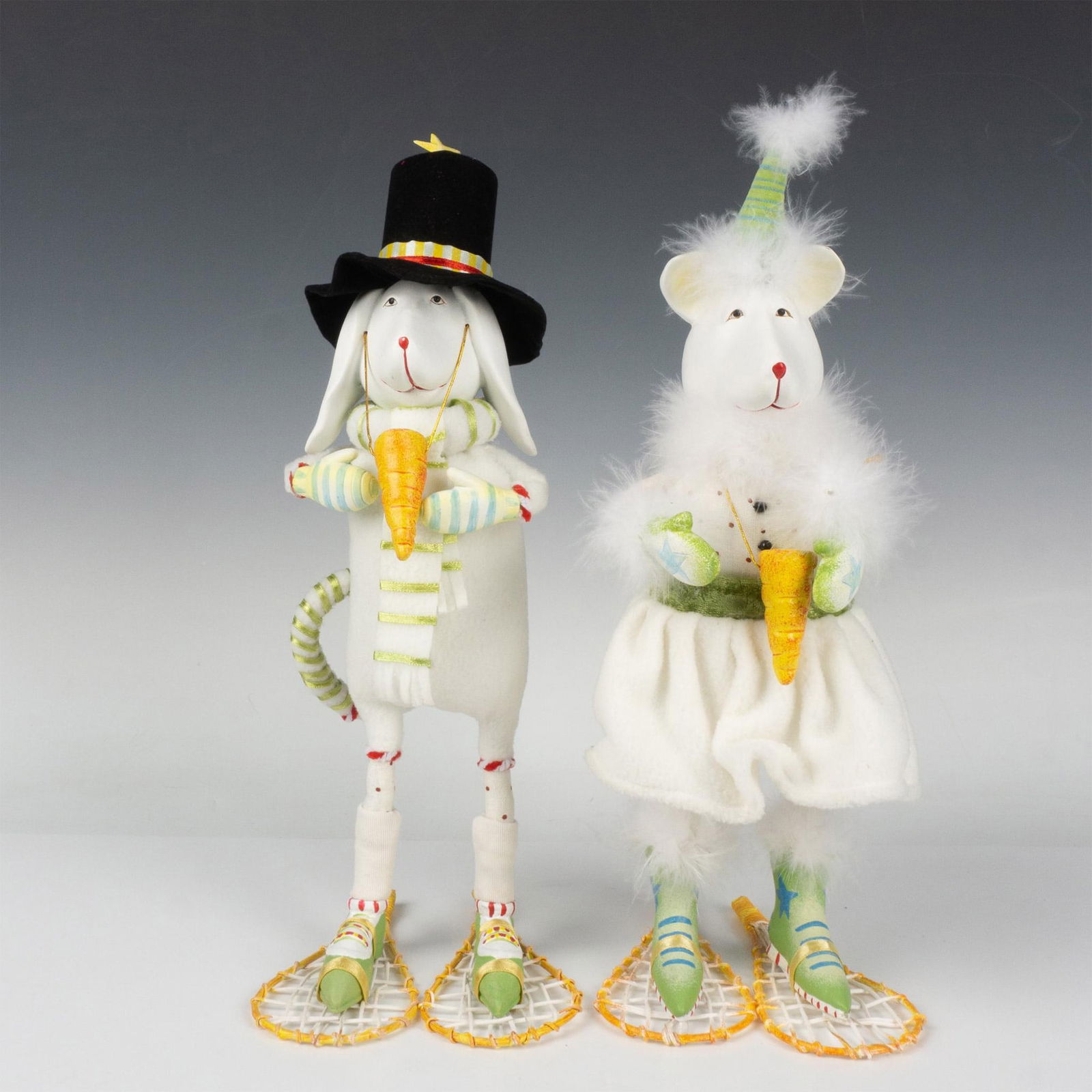 Pair of Department 56 Christmas Krinkles Figurines, Snow Dog (1 of 6)
