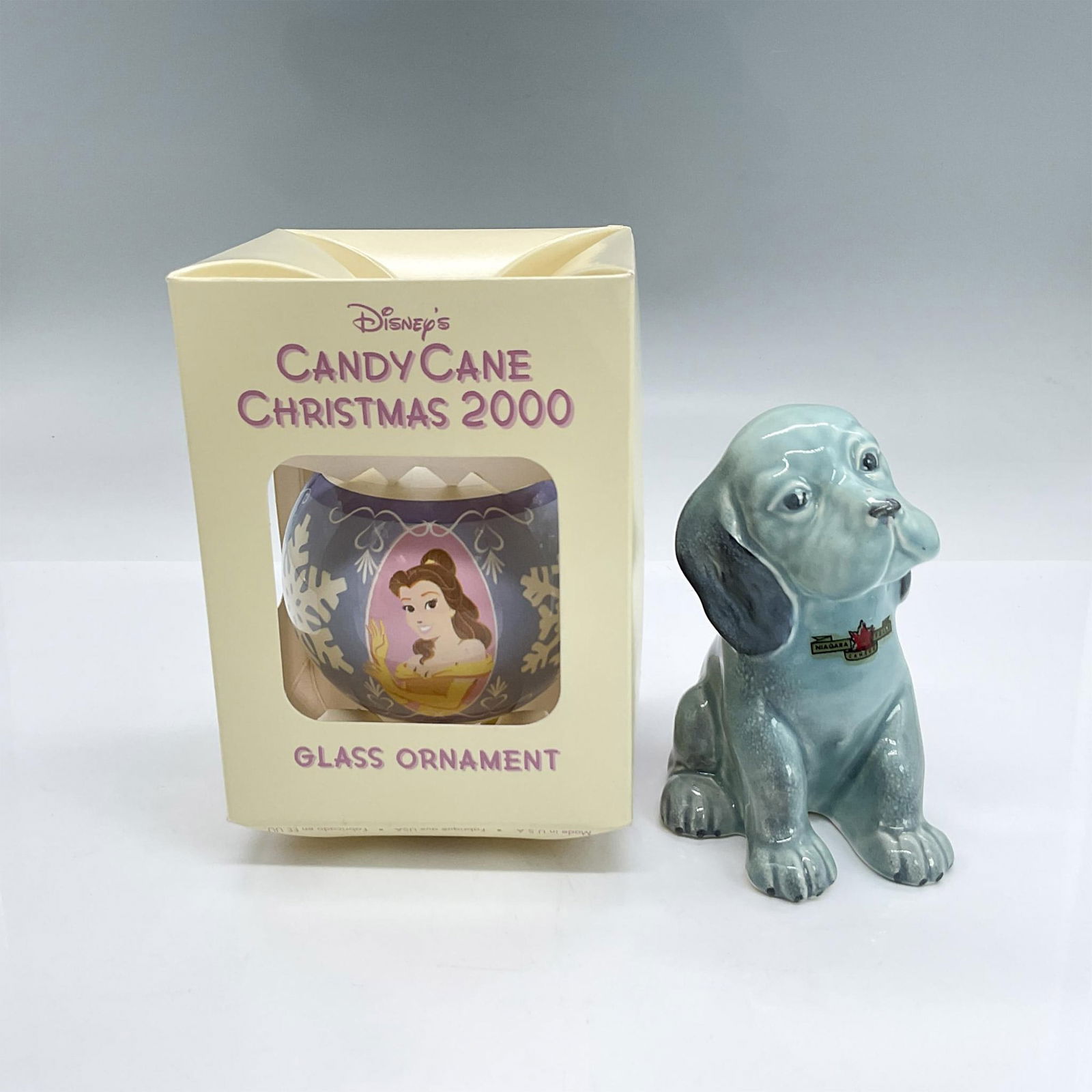 2pc Disney Princess Ornament + Beswick Blue Dog Figurine (1 of 3)