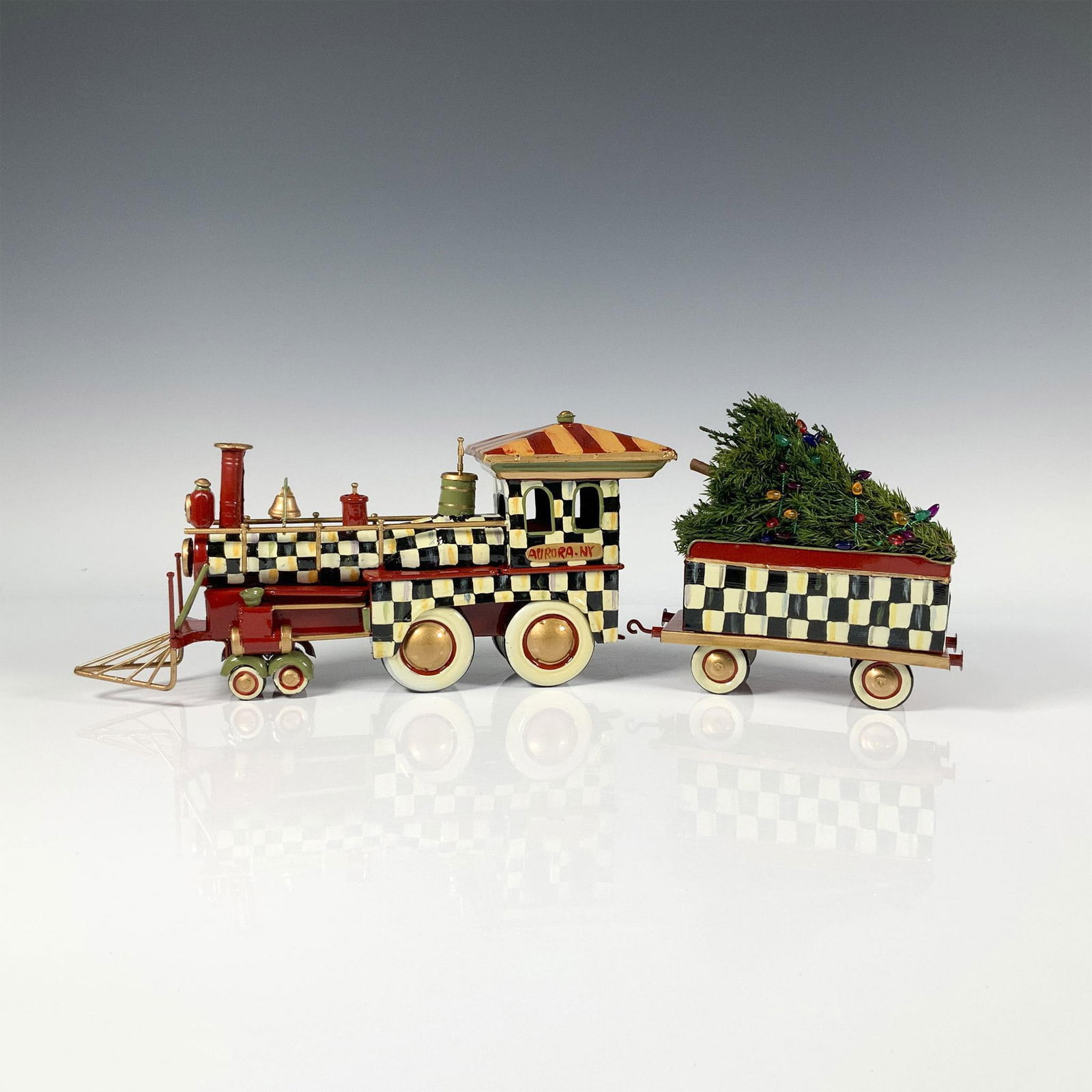 Mackenzie Childs Courtly Check Christmas Train (1 of 3)