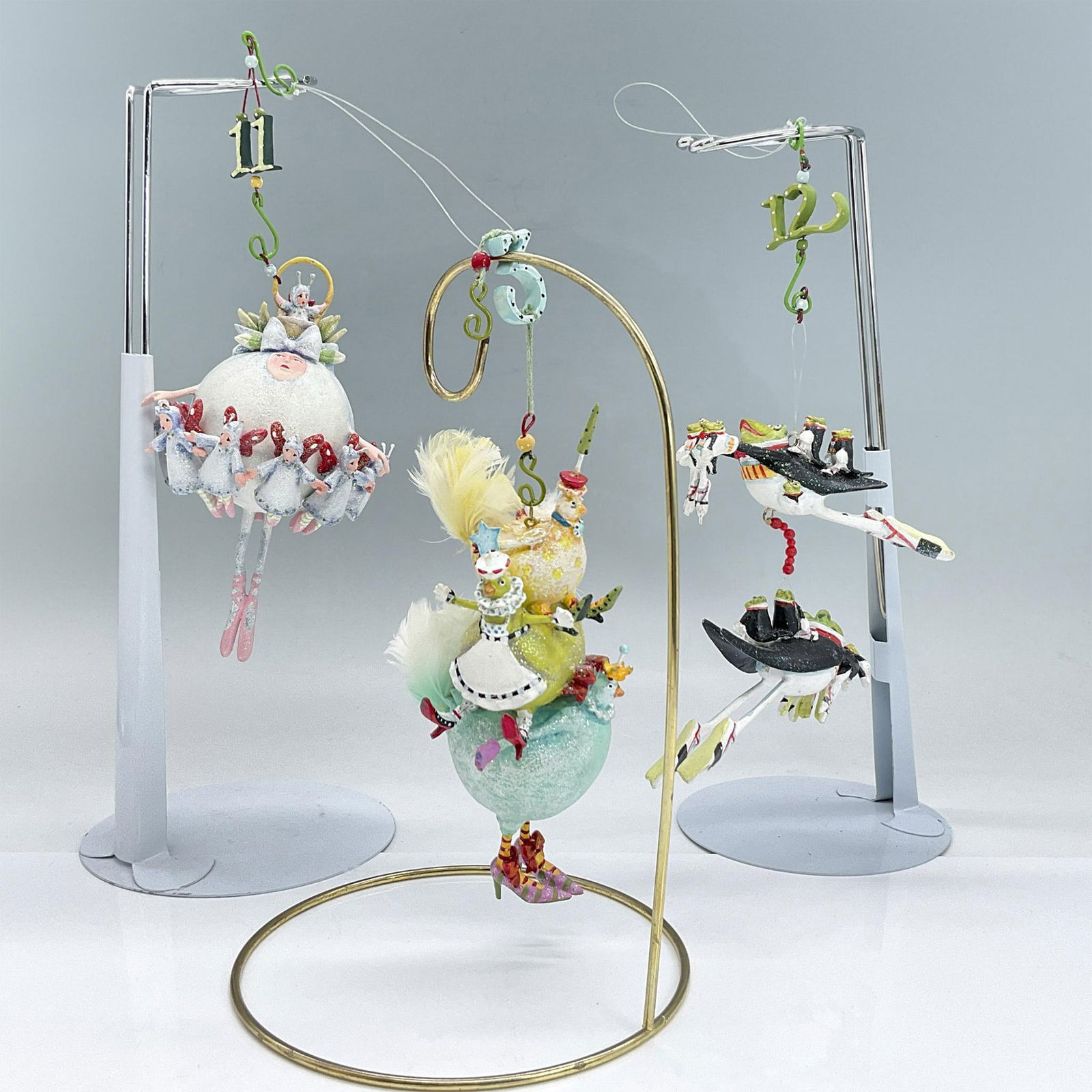 3pc Dept 56 Ornaments, 12 Days Christmas, Ladies/Lords/Hens (1 of 3)