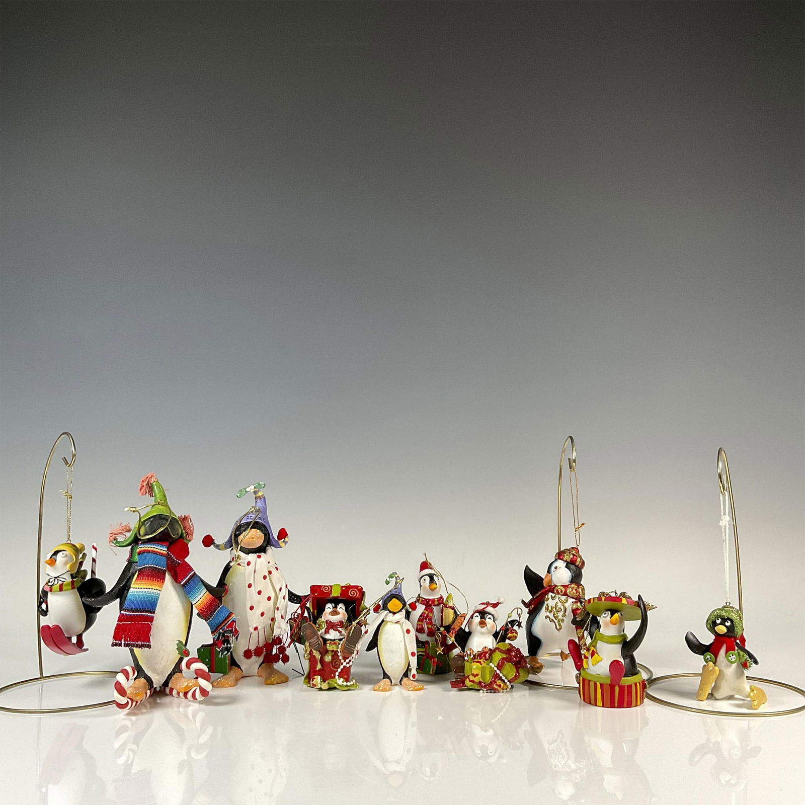 10pc Christmas Tree Ornaments, Assorted Penguins (1 of 8)