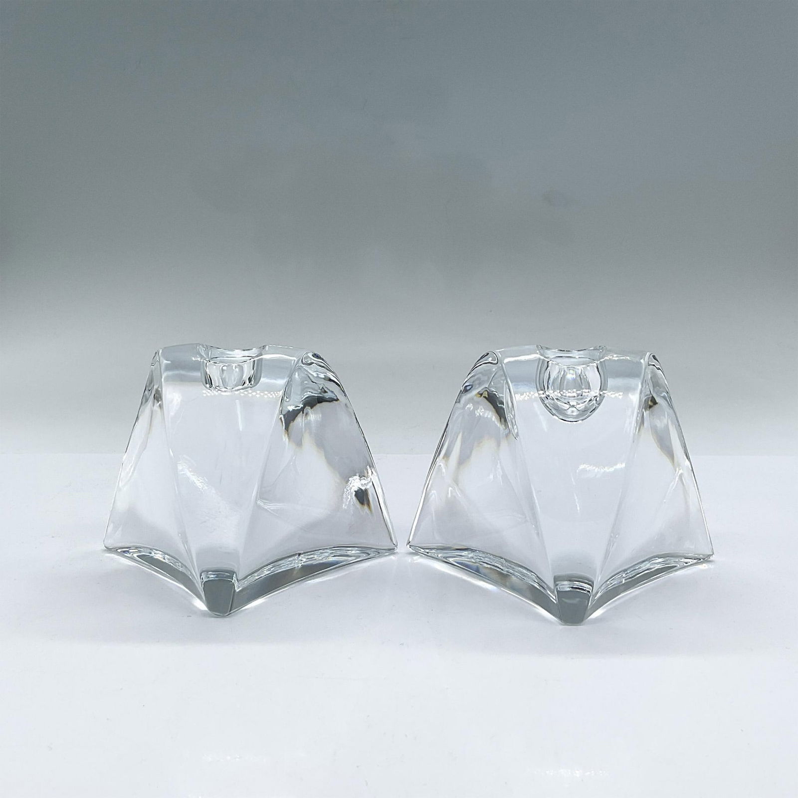 2pc Nambe Glass Candle Holders (1 of 3)