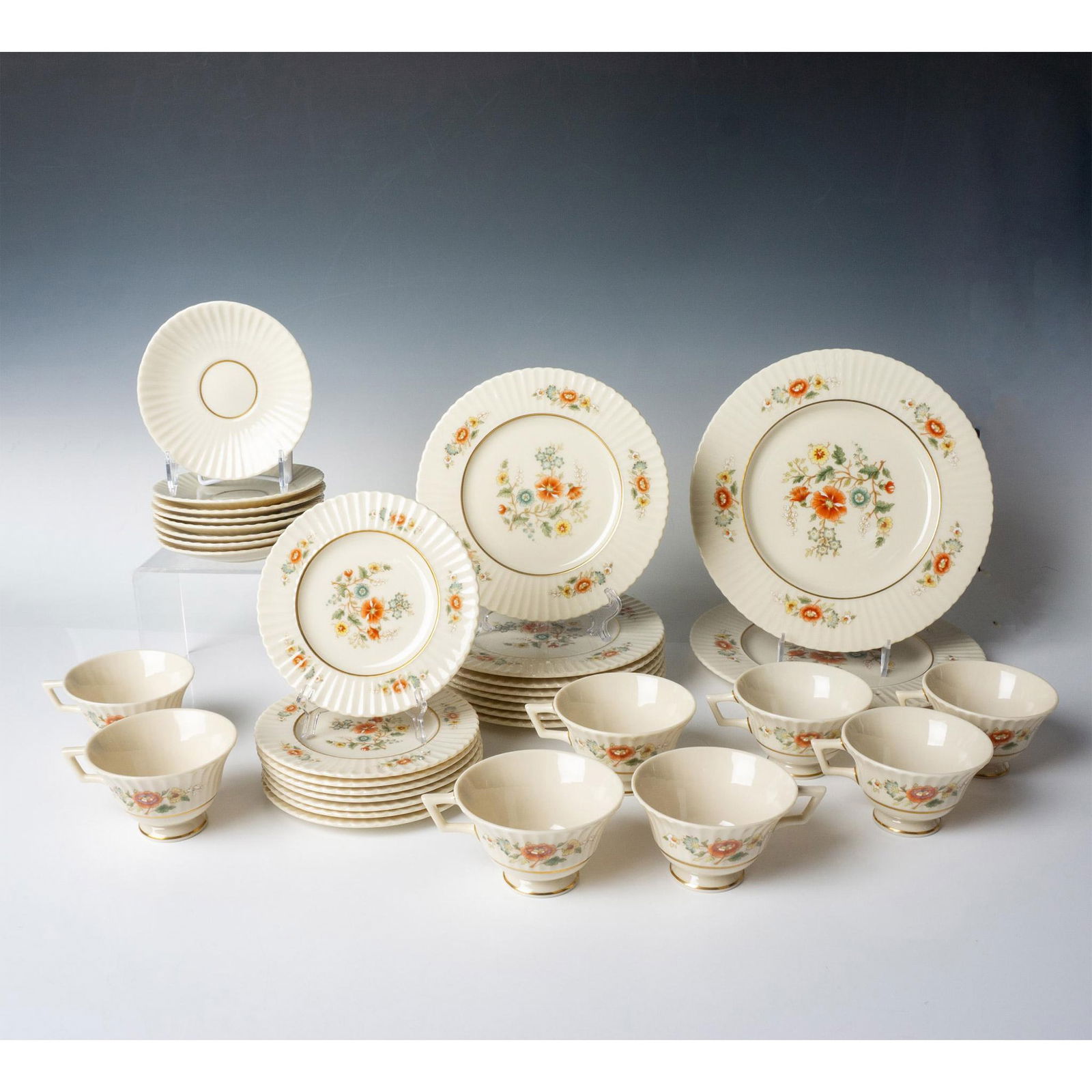 34pc Lenox Luncheon Ware China, Temple Blossoms (1 of 12)