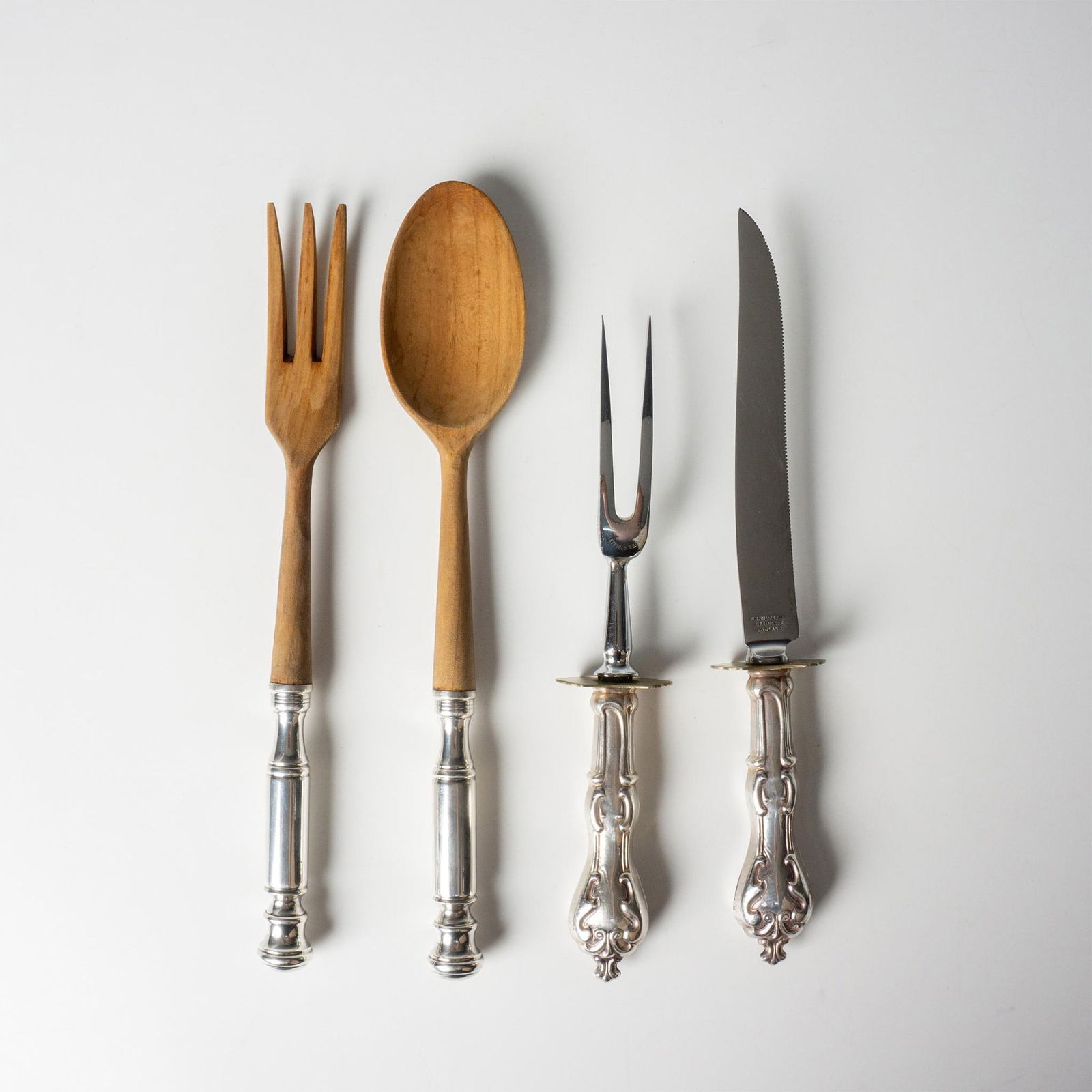 4pc Vintage Sterling Silver Handle Serving Utensils (1 of 8)