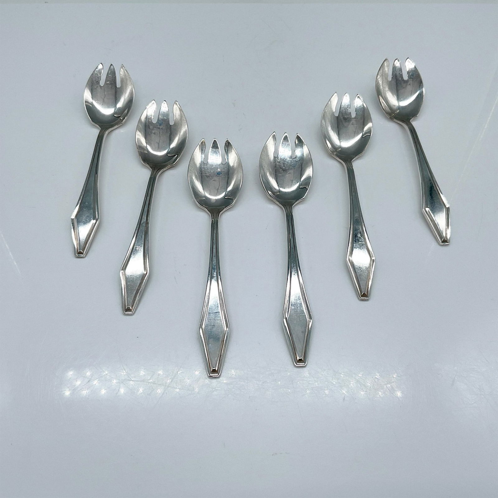 6pc Holmes & Edwards XIV Silver Plated Cocktail Sporks (1 of 3)
