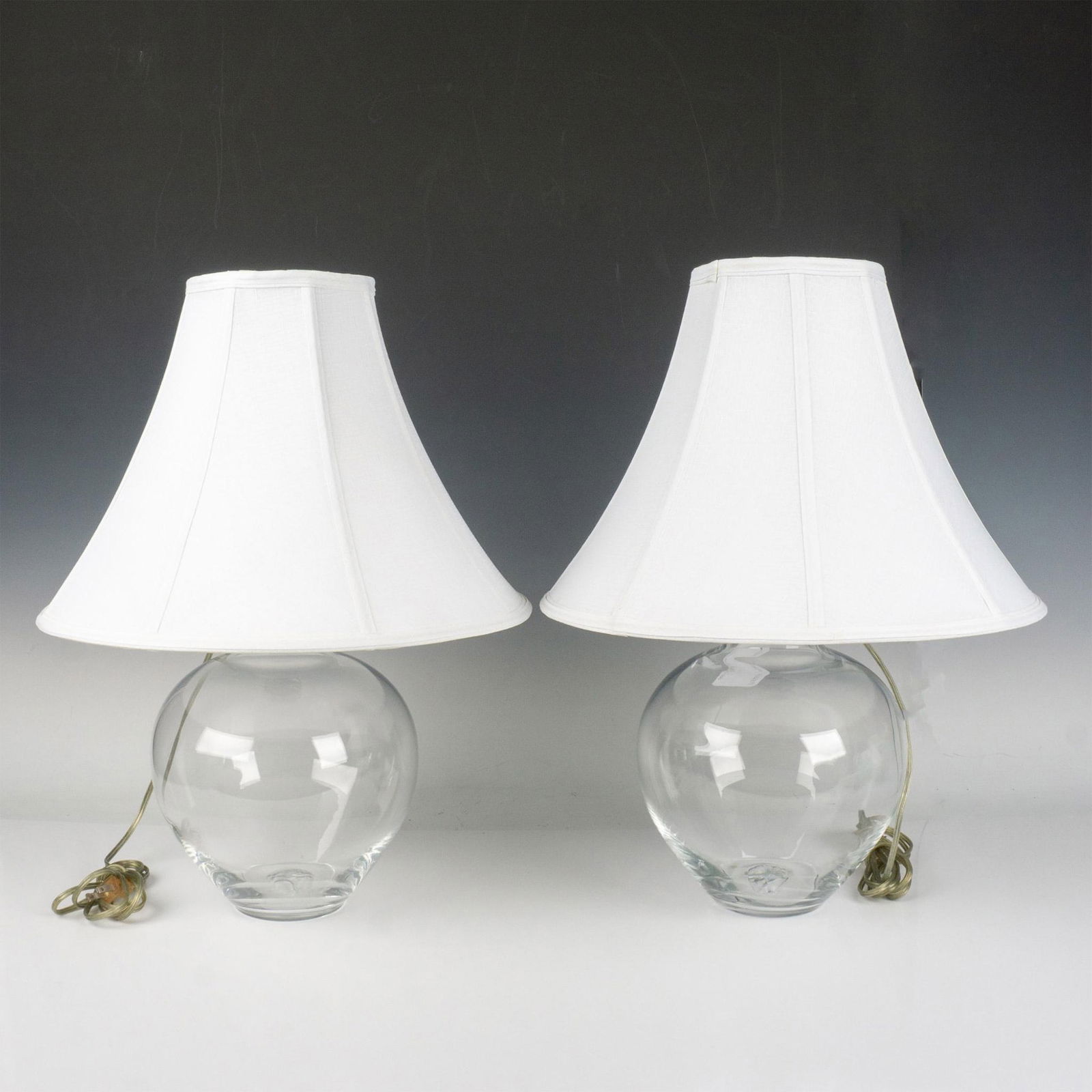 Pair Simon Pearce Glass Table Lamps (1 of 5)