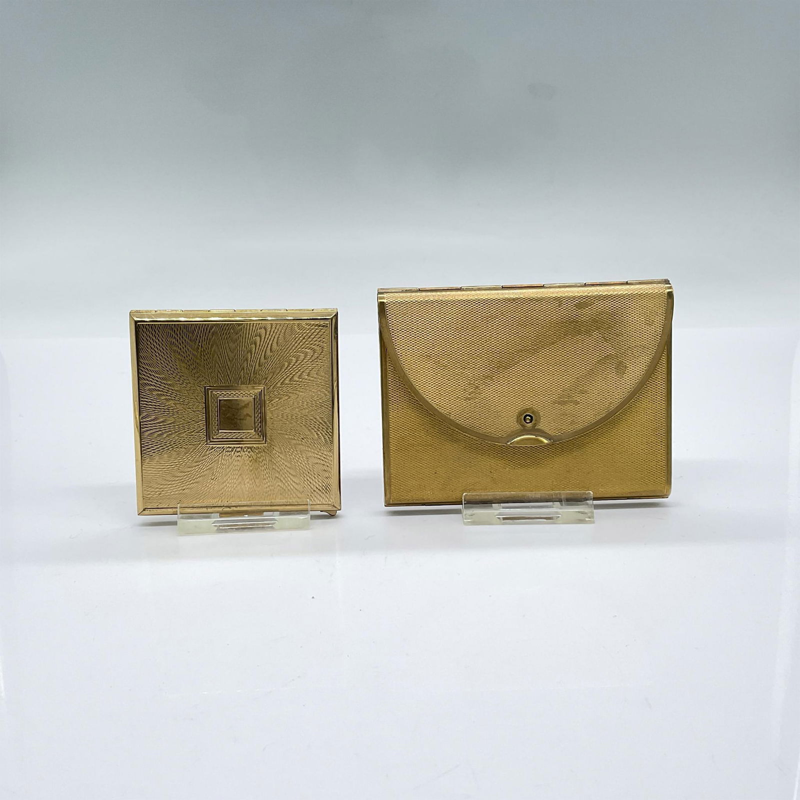2pc Vintage Goldtone Compacts by Kigu and Coty (1 of 4)