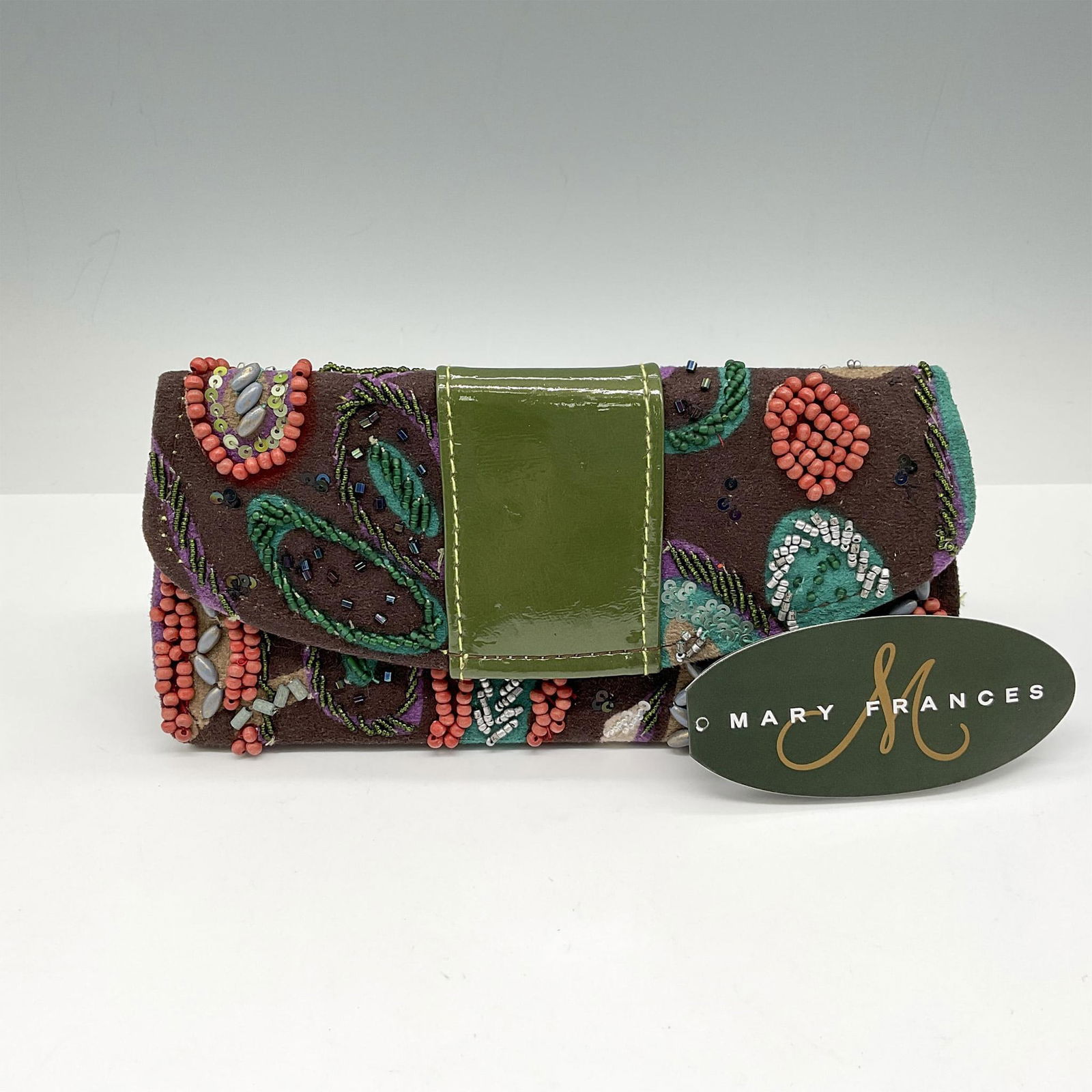 Mary Frances Fabric Beaded Graphic Clutch (1 of 3)
