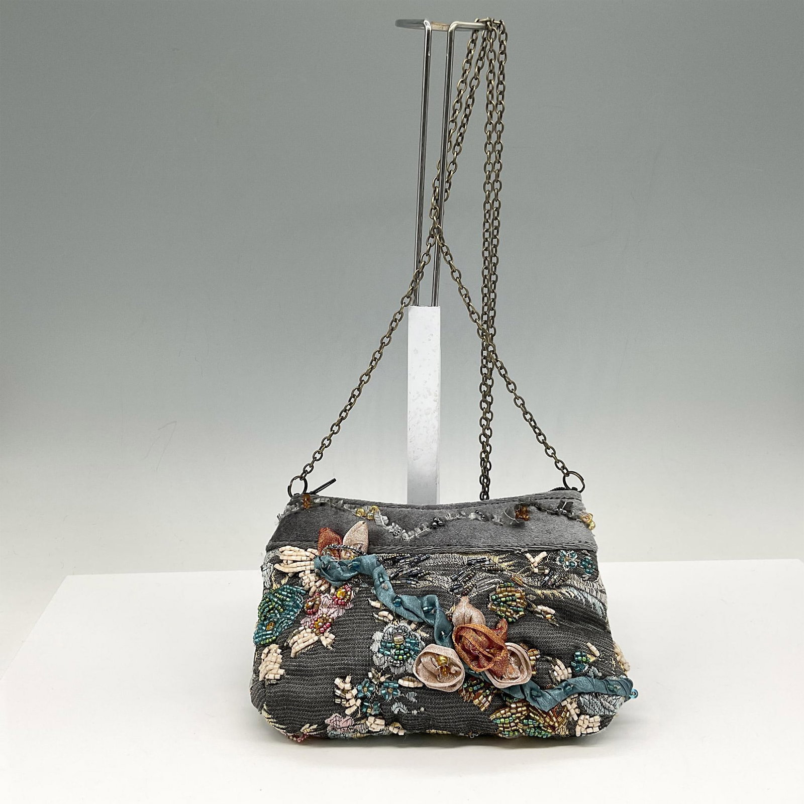 Vintage Mary Frances Fabric Beaded Crossbody Bag (1 of 3)