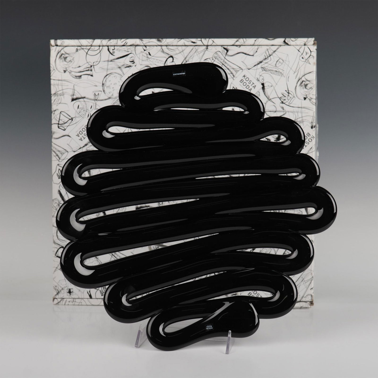 Anna Ehrner for Kosta Boda Energy Bowl-Platter, Large Black (1 of 5)