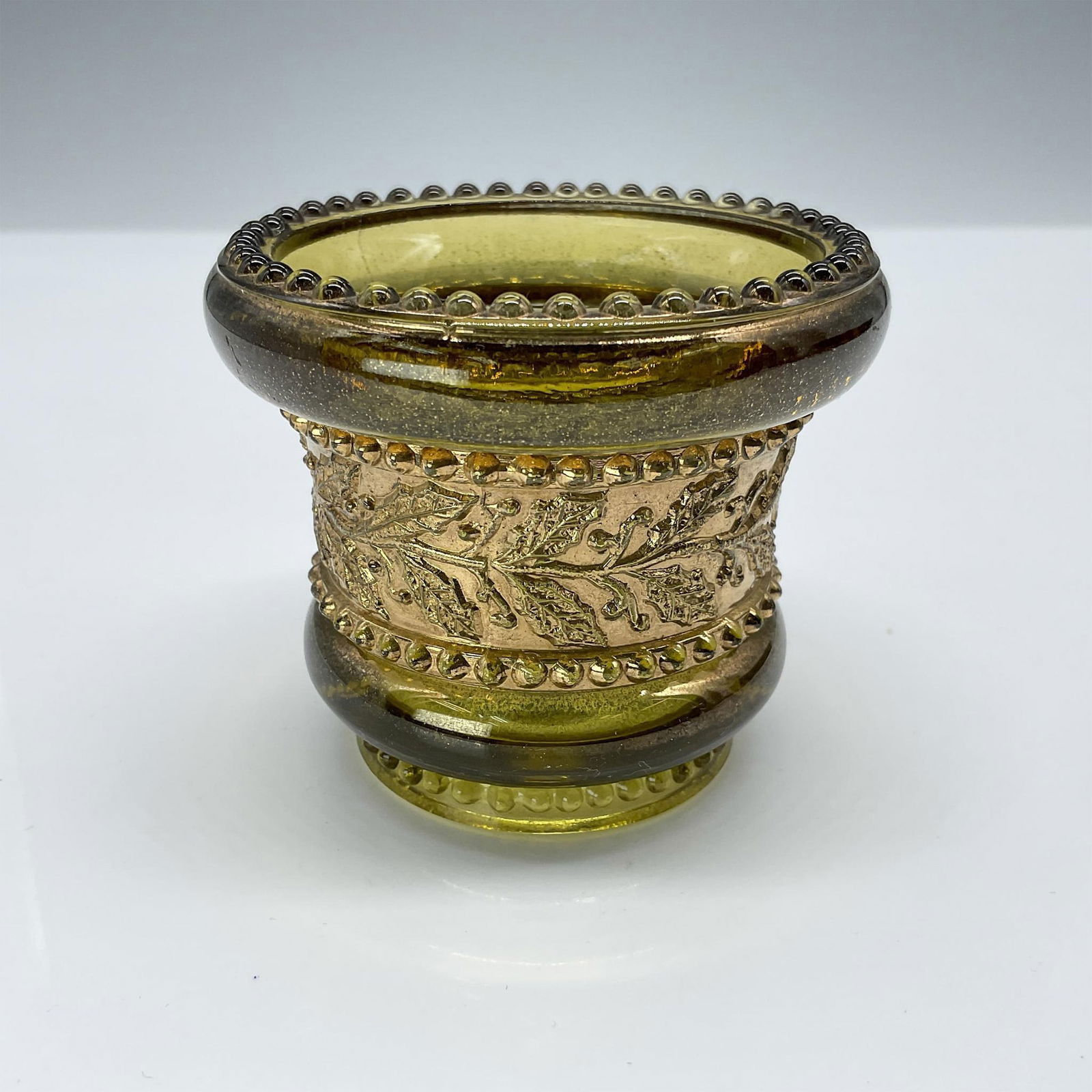 Vintage Pressed Pattern Glass Toothpick Holder, Holly (1 of 3)