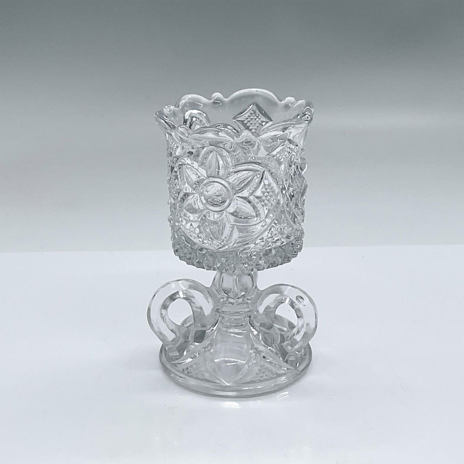 Vintage Glass Toothpick Holder, Tulip Shape (1 of 3)