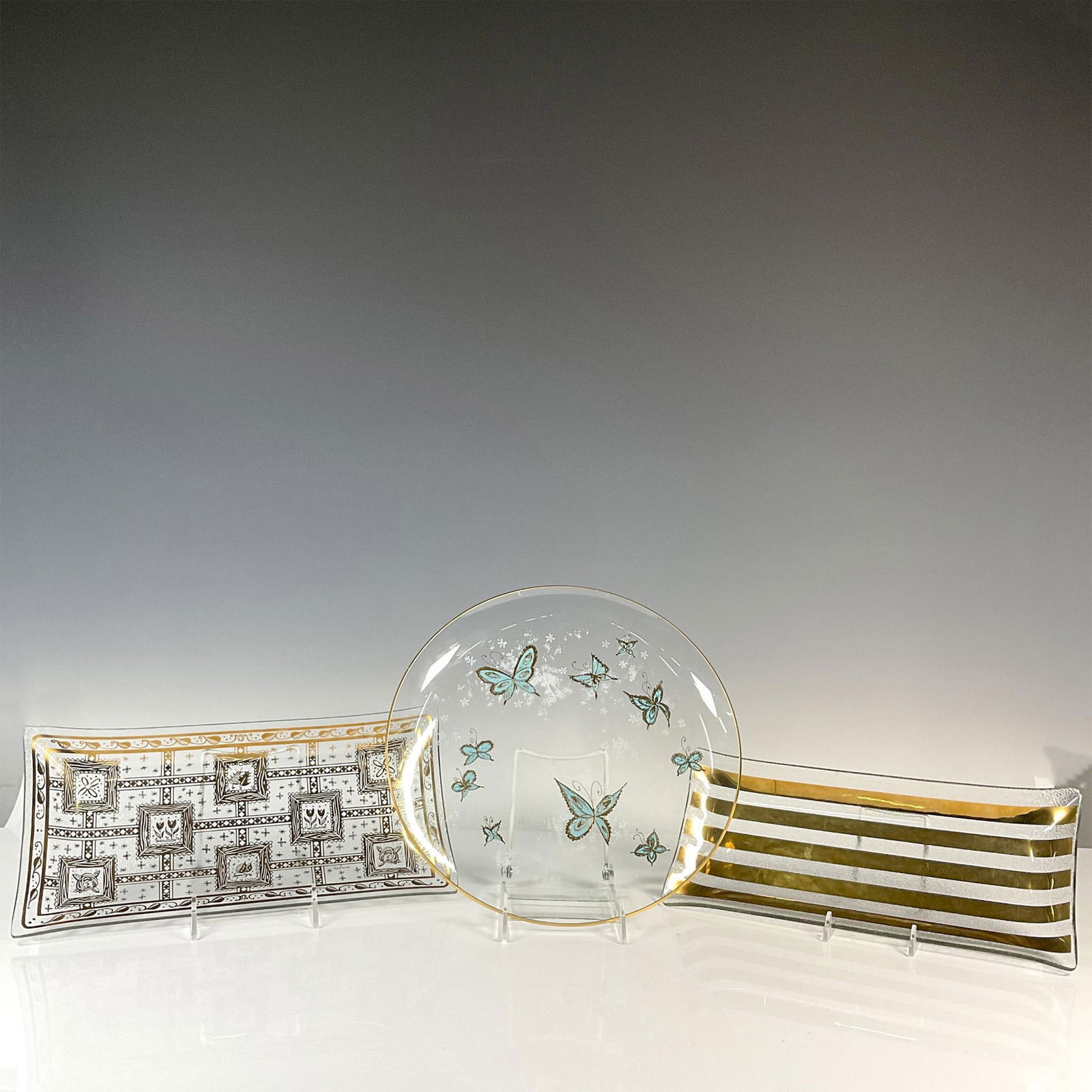 MCM Gold and Glass Trays and Platter, Rojack/Briard Style (1 of 7)