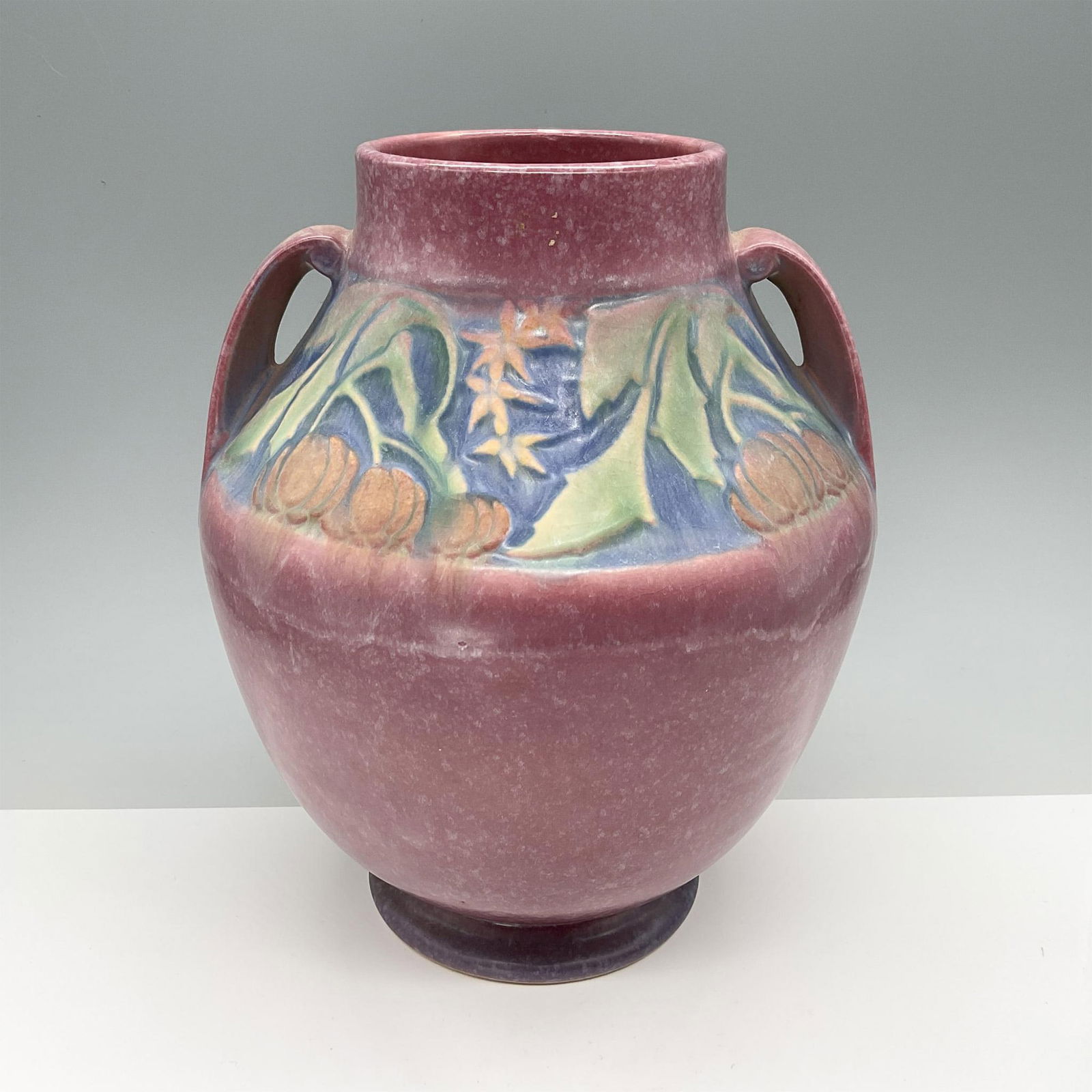 Roseville Art Deco Pottery Flower Vase, Baneda Pink (1 of 3)