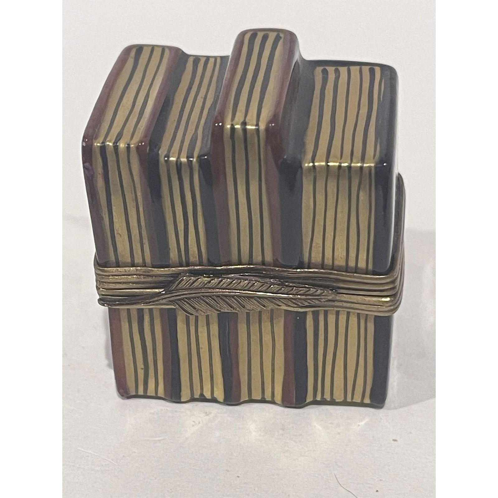 Limoges France Keepsake Box, Law Books on Shelf (1 of 7)