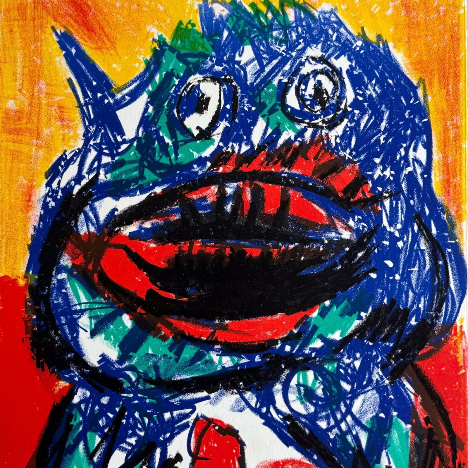 Karel Appel, 1 Cent Life Color Lithographs on BFK Paper (1 of 3)