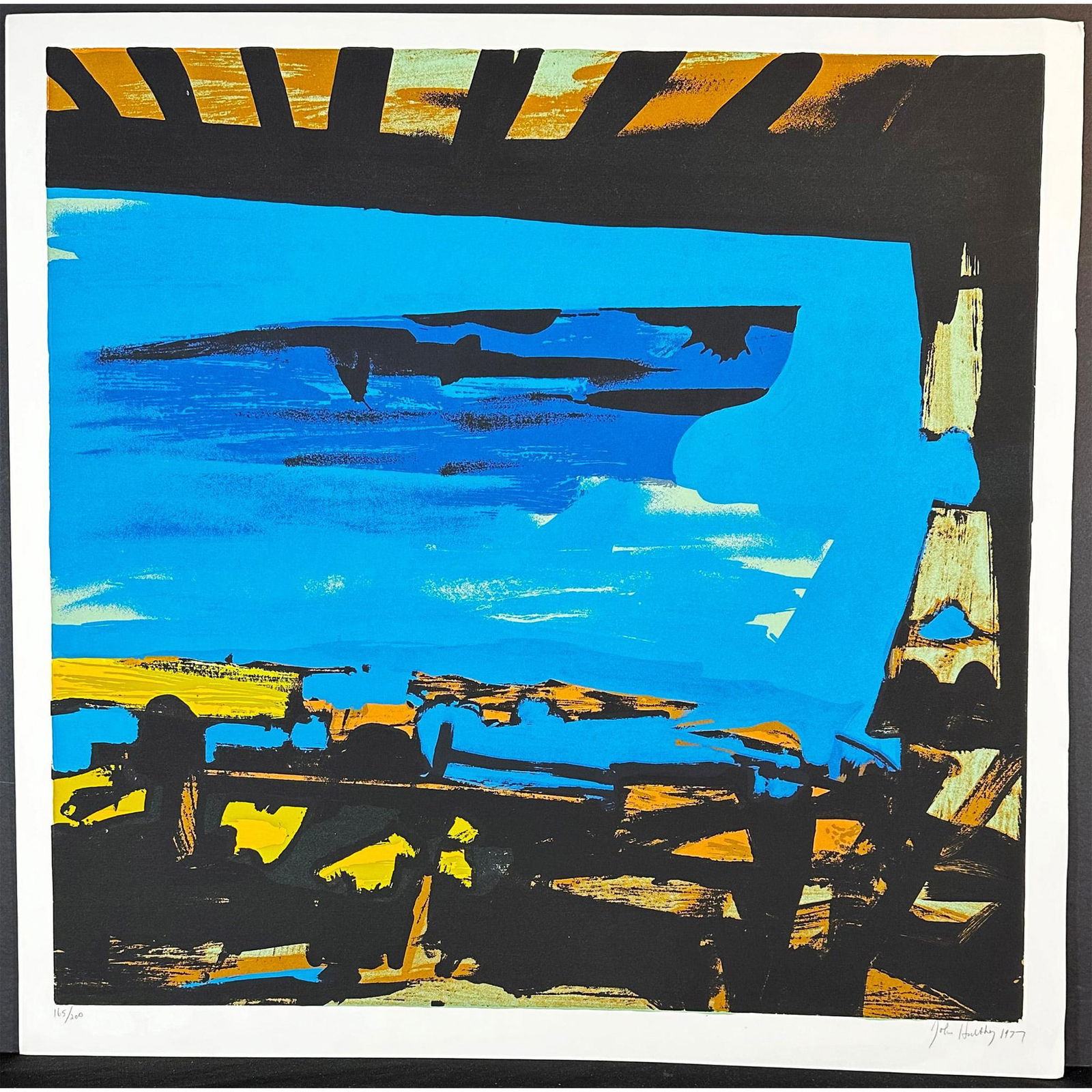 John Hultberg (American 1922-2005) Serigraph Sinking Ship signed (1 of 3)