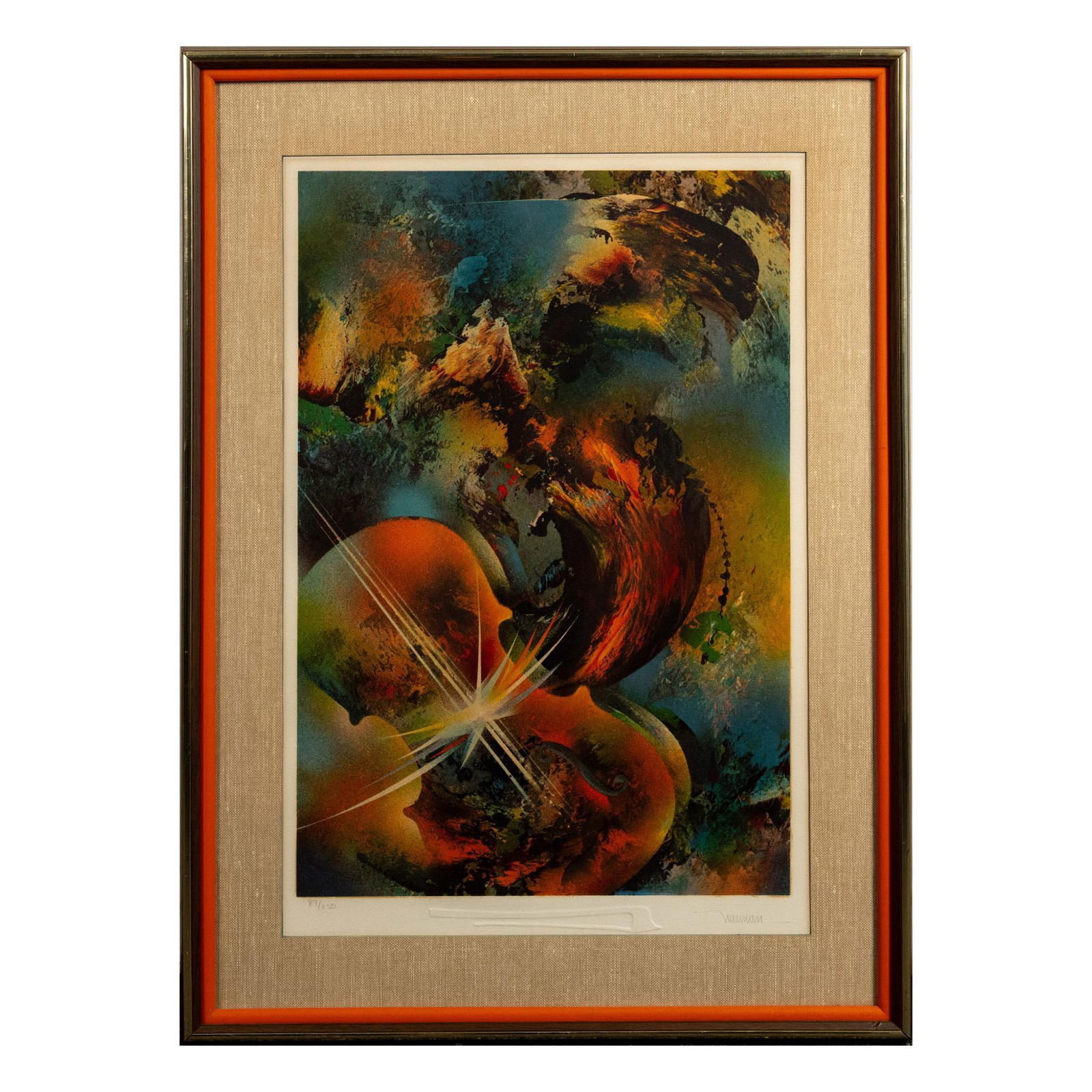 Leonardo Nierman, Large Original Lithograph on Paper, Signed (1 of 6)