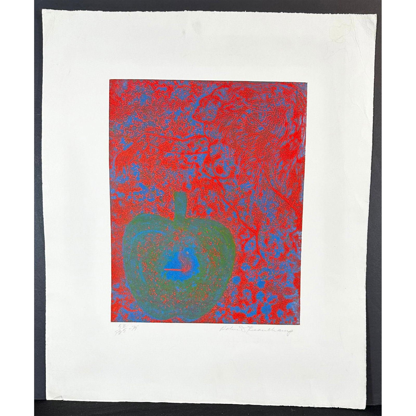 Robert Beauchamp (American 1923-1995), Lithograph Green Apple Signed (1 of 3)