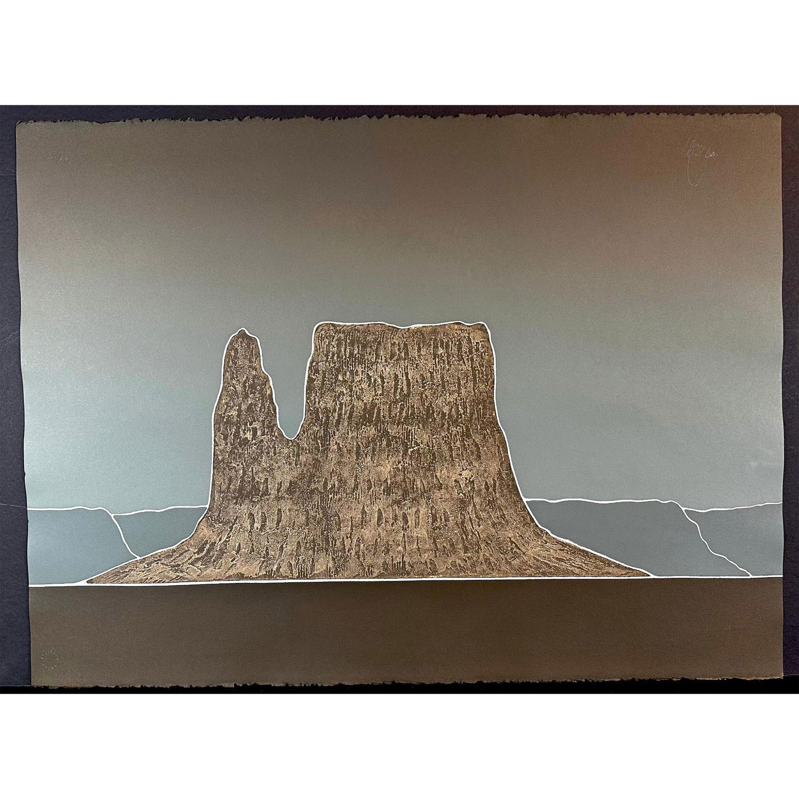 Peter Keefer (American 1933) Serigraph Castle Rock signed (1 of 3)