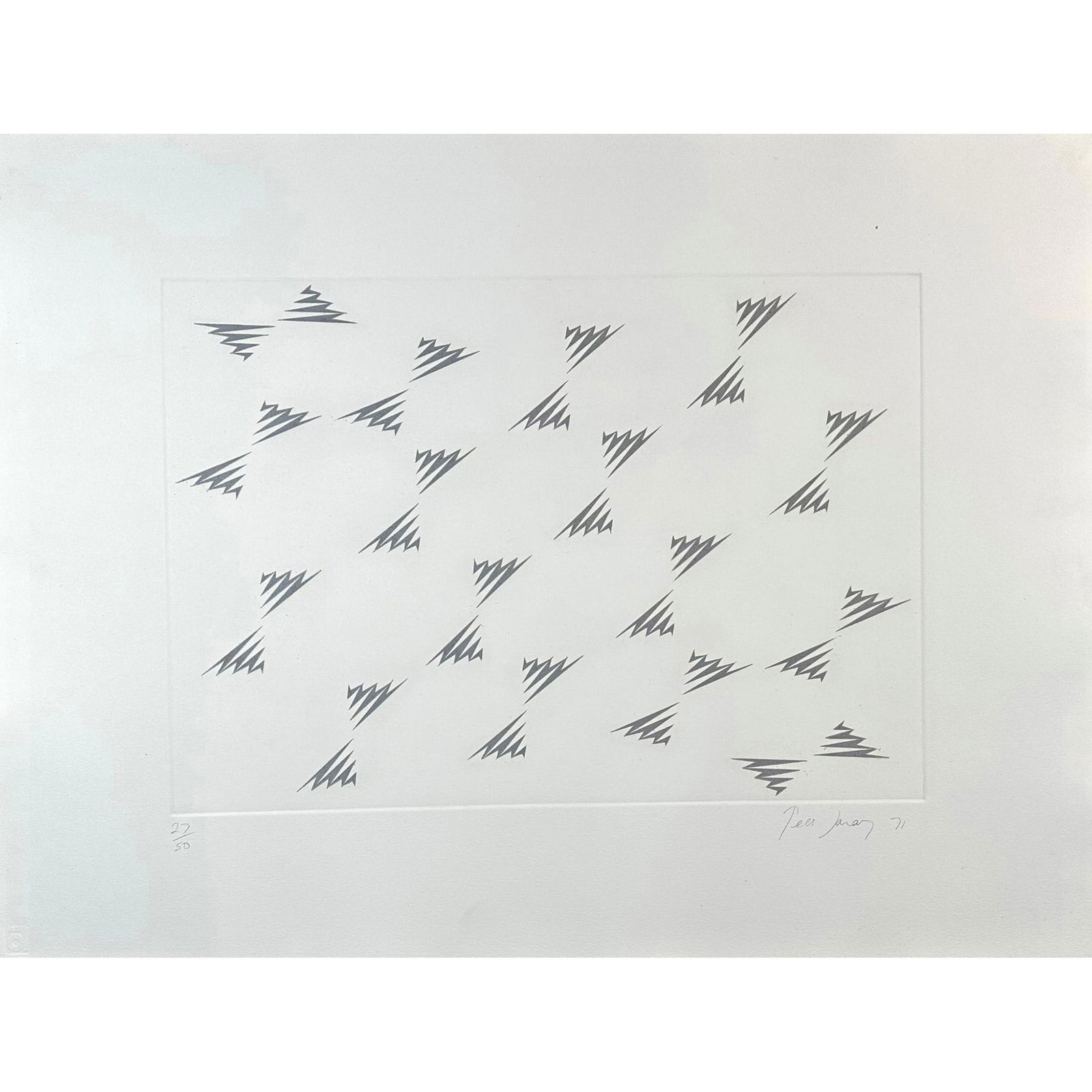 Tess Jaray (British 1937-) Etching From Encounter Suite (1), signed (1 of 3)