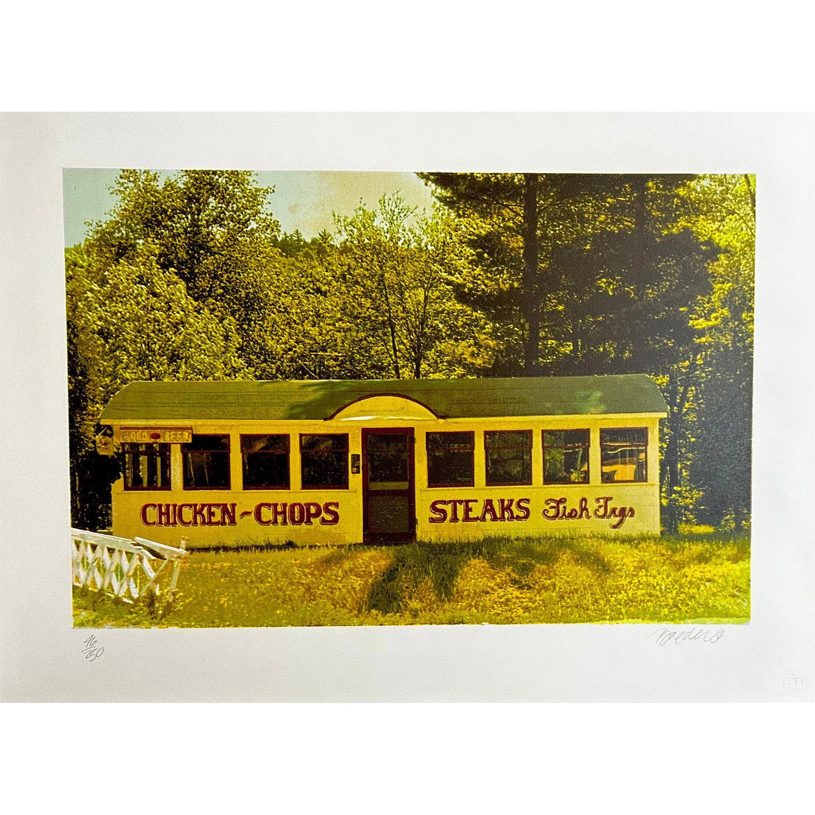 John Baeder (1938), Screenprint Chicken Chops, Signed (1 of 3)
