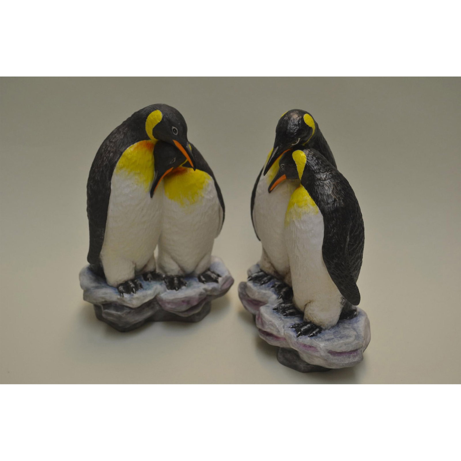 2Pc Connoisseur Porcelain Penguins "Affection" Figurines,: Fine Bone China, Decorated, hand-created, hand-painted featuring the Penguin Figurines entitled "Affection." A Collection of two (2) Penguins. Hallmark: Authentic Connoisseur Backstamp. Limited Editio