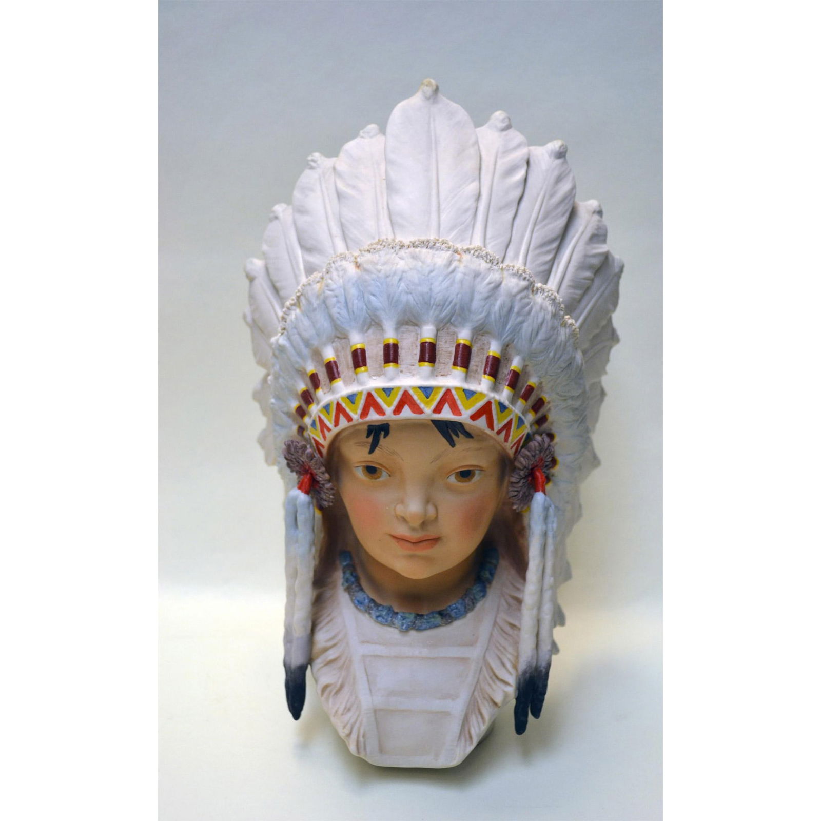 Cybis Porcelain Indian Boy Head "Little Eagle" (1 of 5)