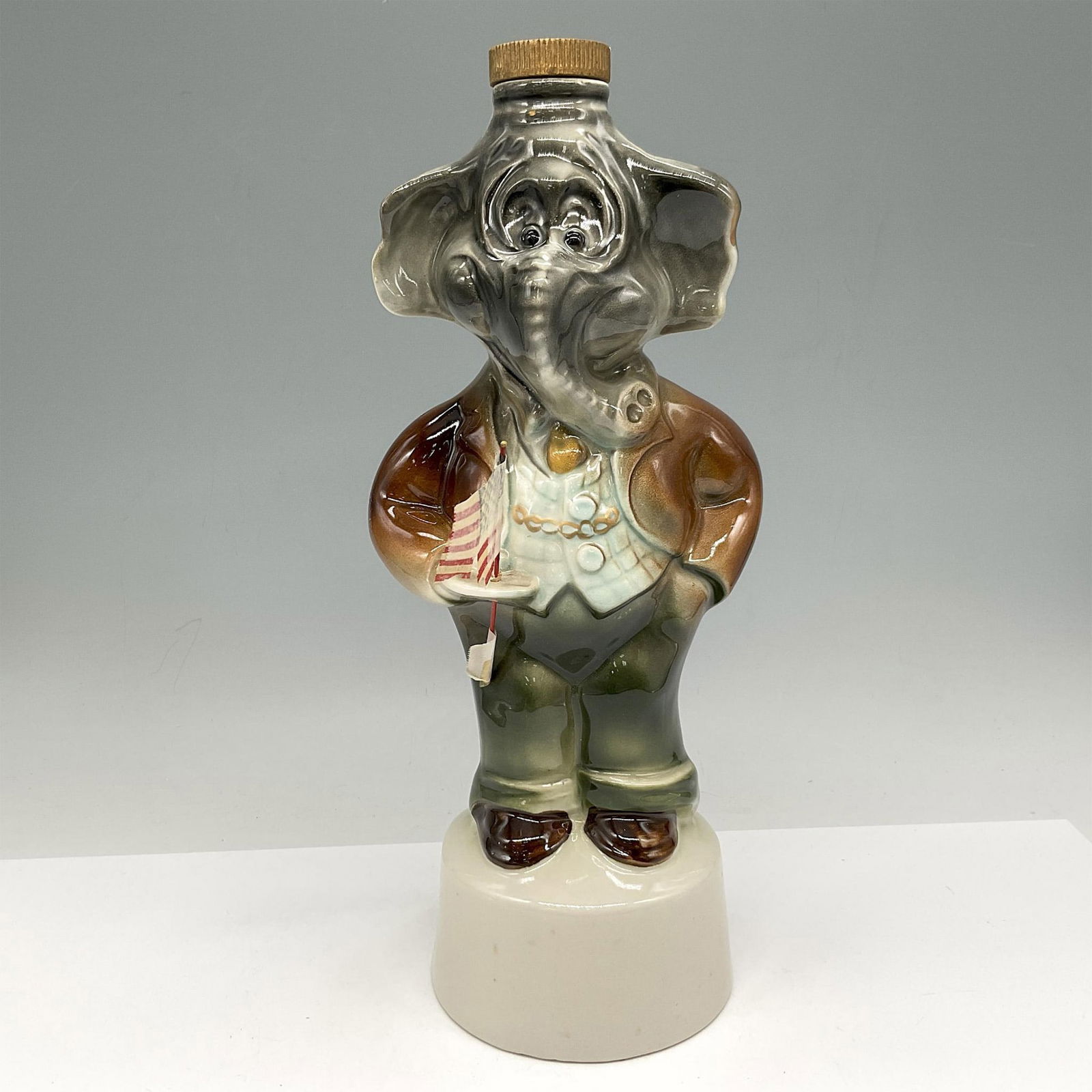 Vintage Jim Beam Porcelain Republican Elephant Bottle (1 of 5)