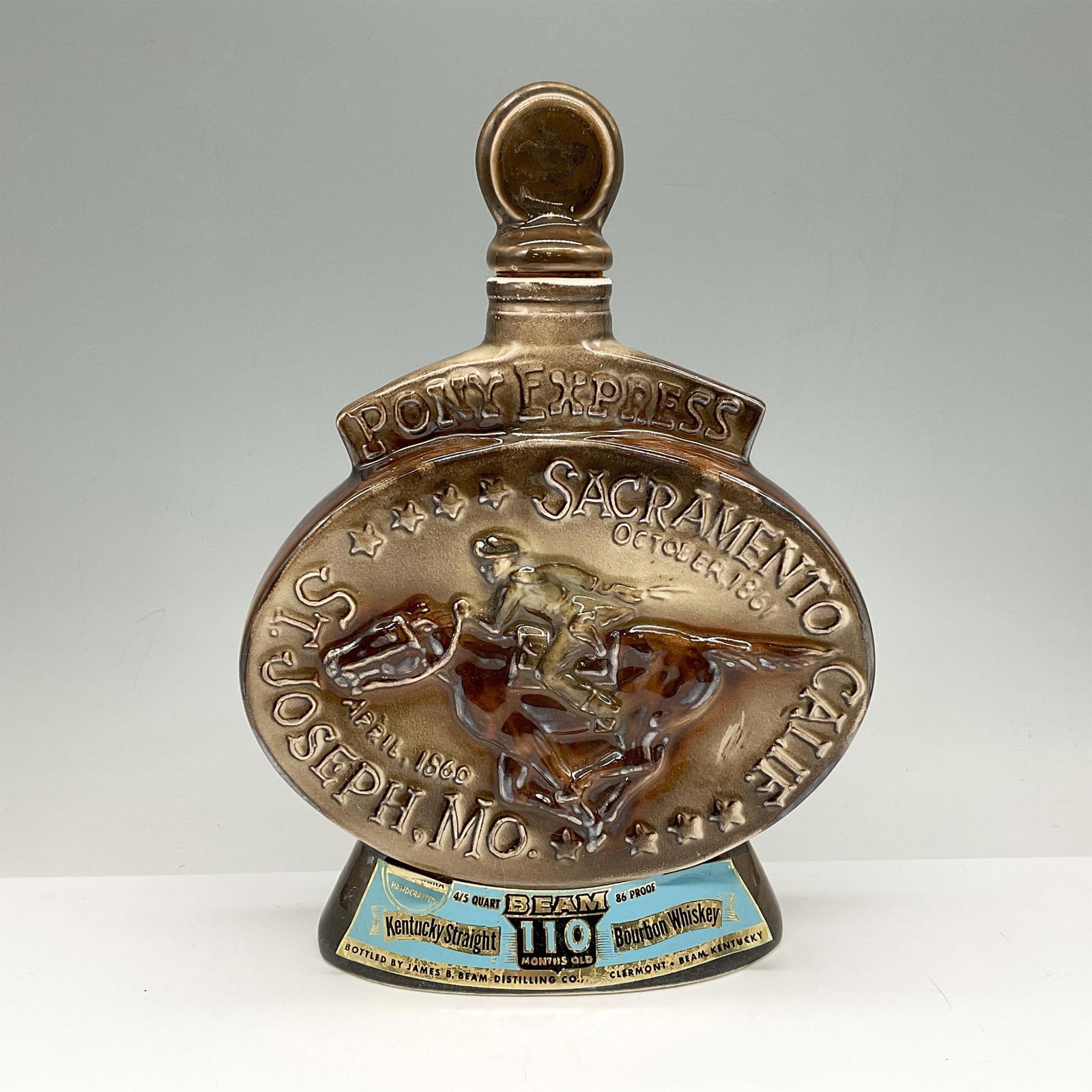 Jim Beam Porcelain Collectible Pony Express Decanter (1 of 3)