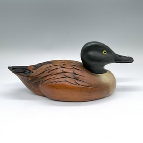 Walt Babjak Carved Wood Duck Decoy, Shoveler
