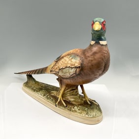 Hand Painted Porcelain Pheasant Sculpture 20"