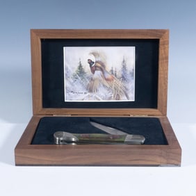 Bear MGC Collector Series Knife w/Pheasant and Display Box