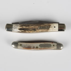 2pc Old Timer Folding Knives, Ulster and Schrade