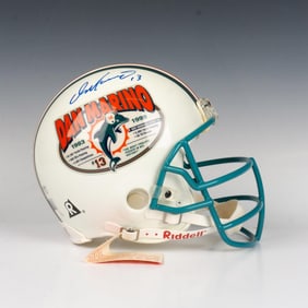 Dan Marino Autographed Full-Sized Dolphins Retirement Helmet