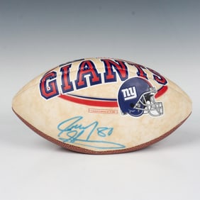 Jeremy Shockey Autographed Giants Team Logo Football