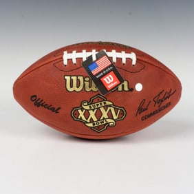 Tiki Barber Autographed Full-Sized New York Giants Football