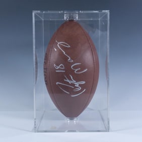 Peyton Manning Autographed And Authenticated Wilson Football