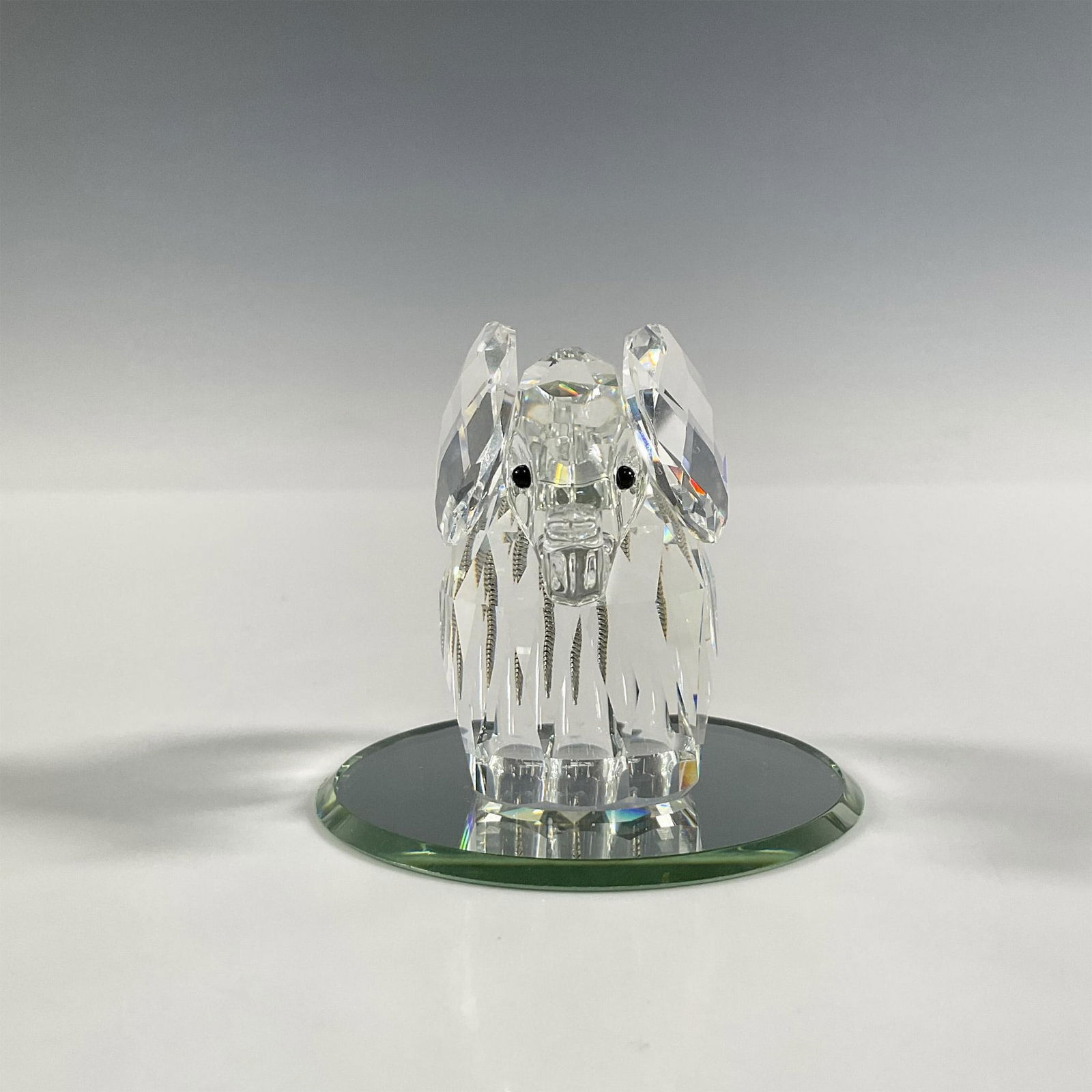 Swarovski Silver Crystal Elephant Figurine + Mirrored Base (1 of 5)
