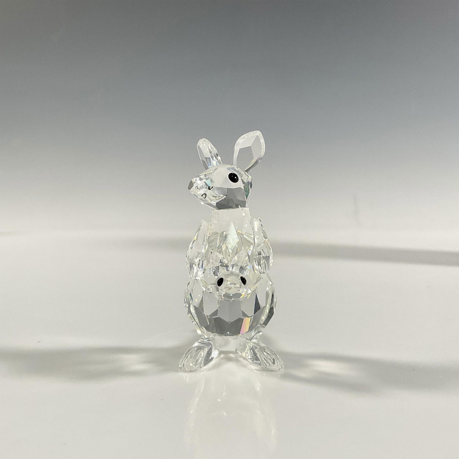 Swarovski Silver Crystal Kangaroo With Baby Joey Figurine (1 of 6)