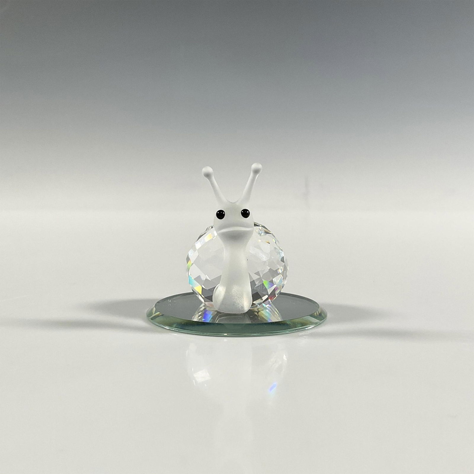 Swarovski Silver Crystal Snail Figurine + Mirrored Base (1 of 10)