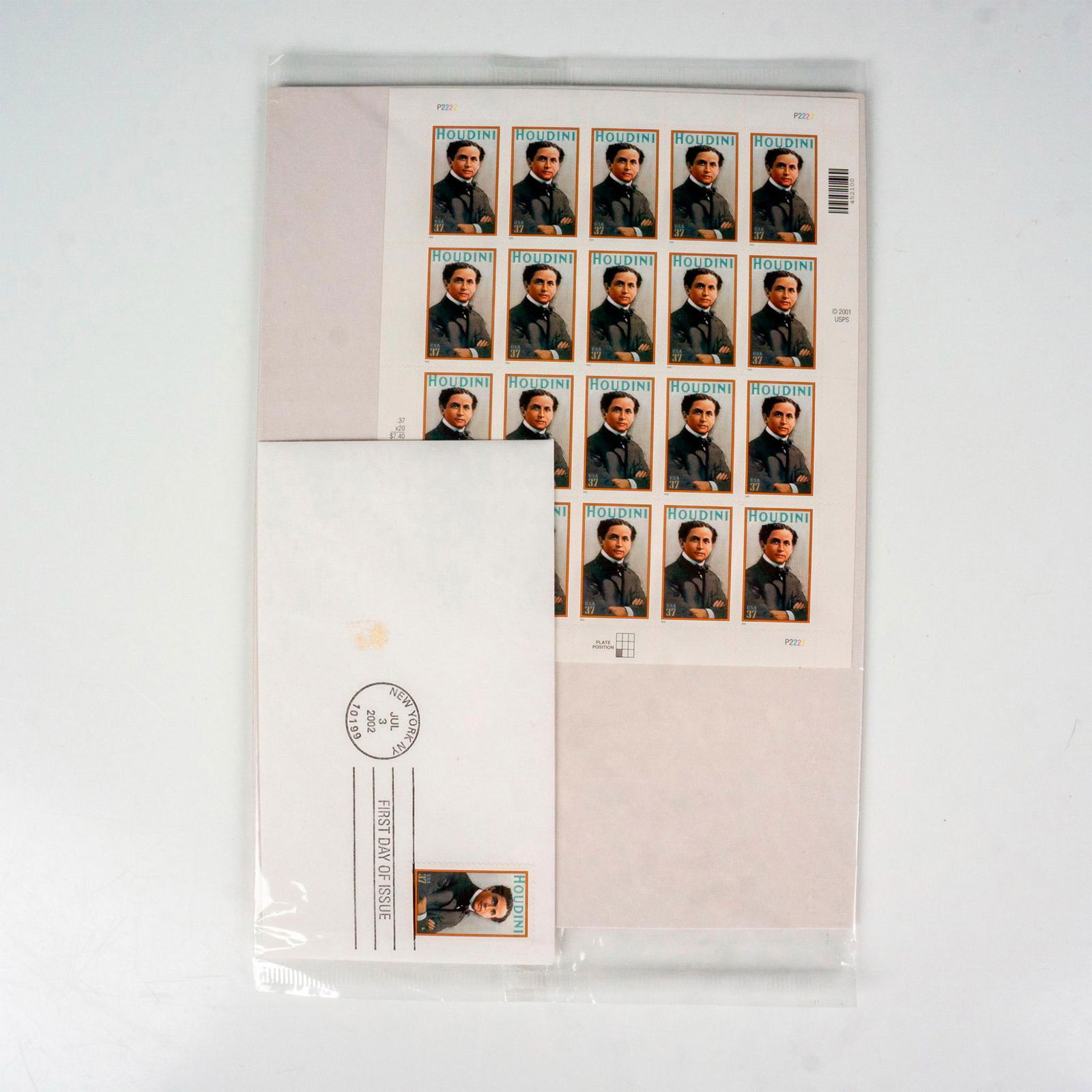 USPS Stamp Sheet, Magician Harry Houdini 2001 (1 of 2)