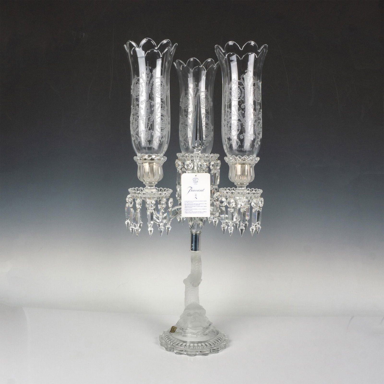 Baccarat Fish Candelabra Chandelier with 3 Arms (1 of 11)