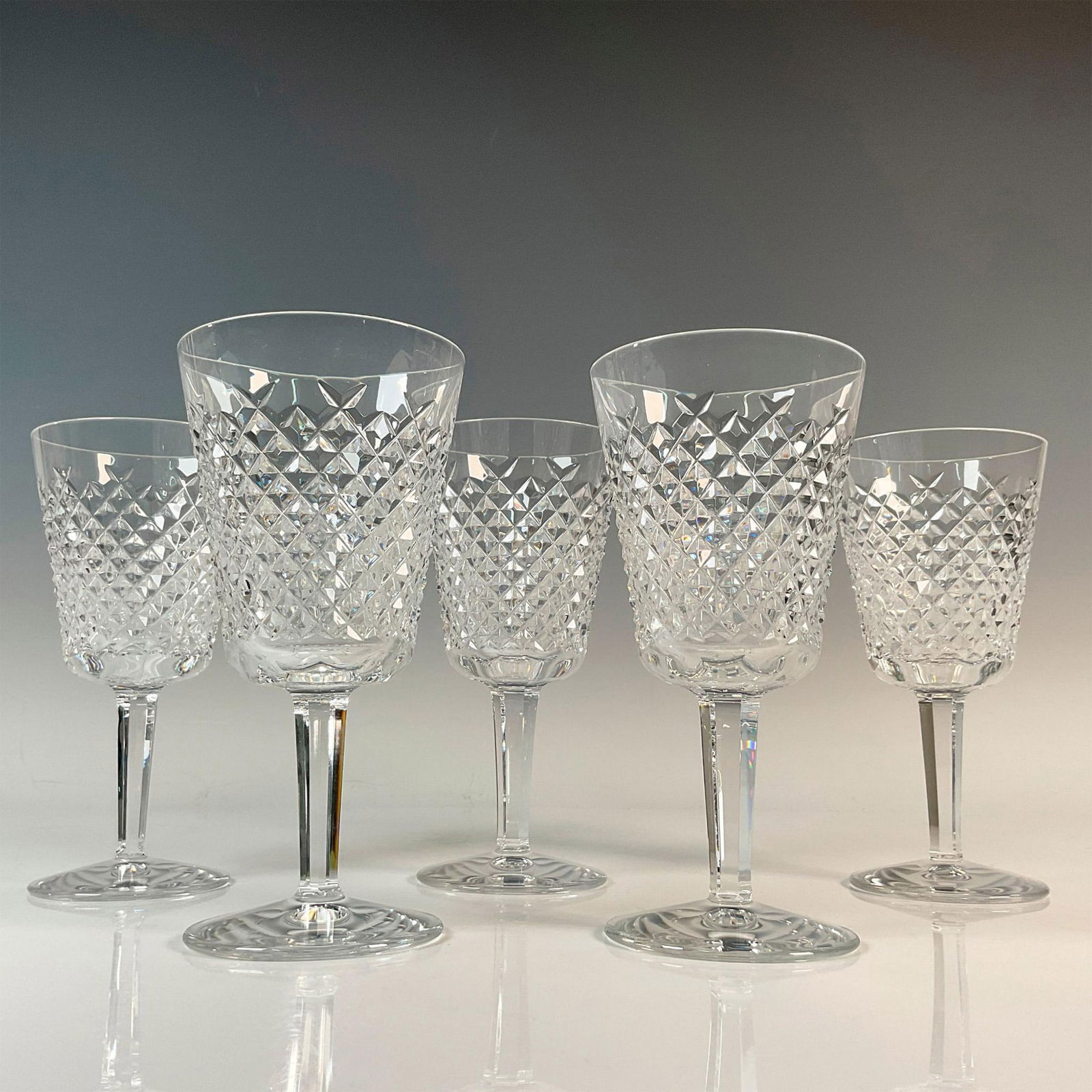 5pc Waterford Crystal Water Goblets, Alana (1 of 8)