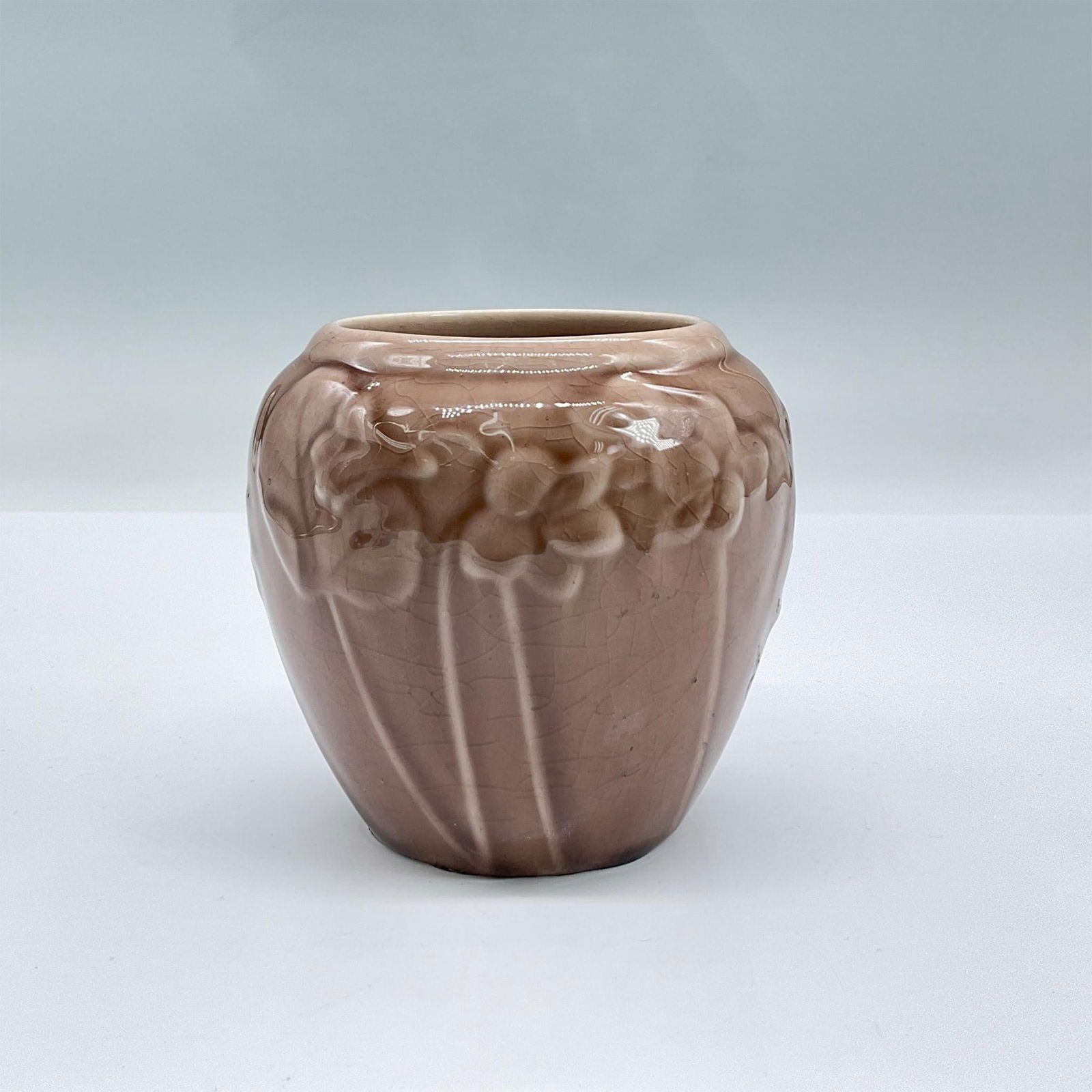 Rookwood Pottery Vase, Flowers, Brownish Pink (1 of 3)