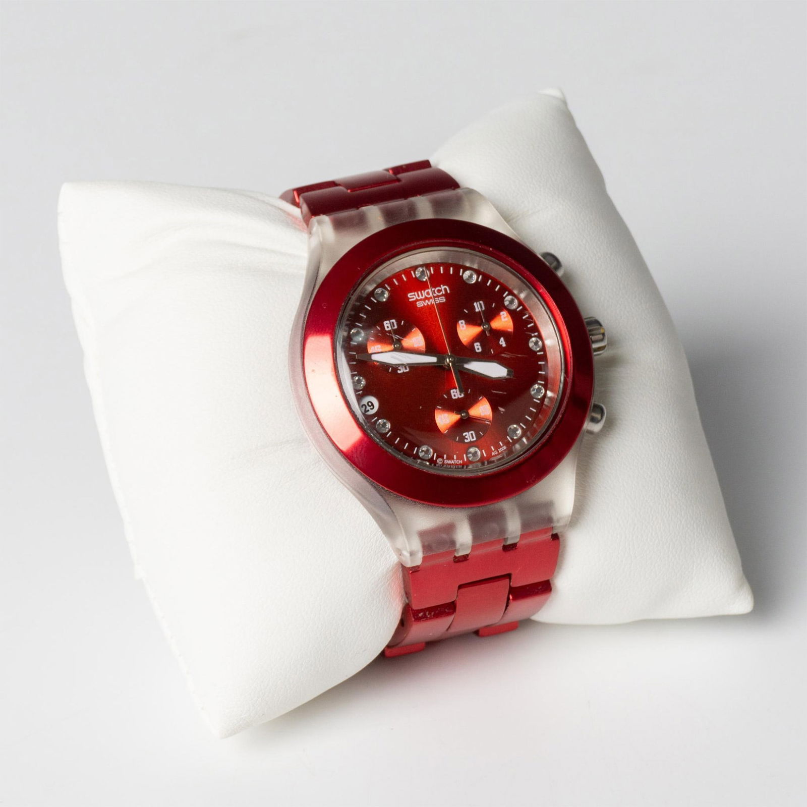 Swatch Irony Diaphane Chrono Full Blooded Sunset Watch (1 of 4)