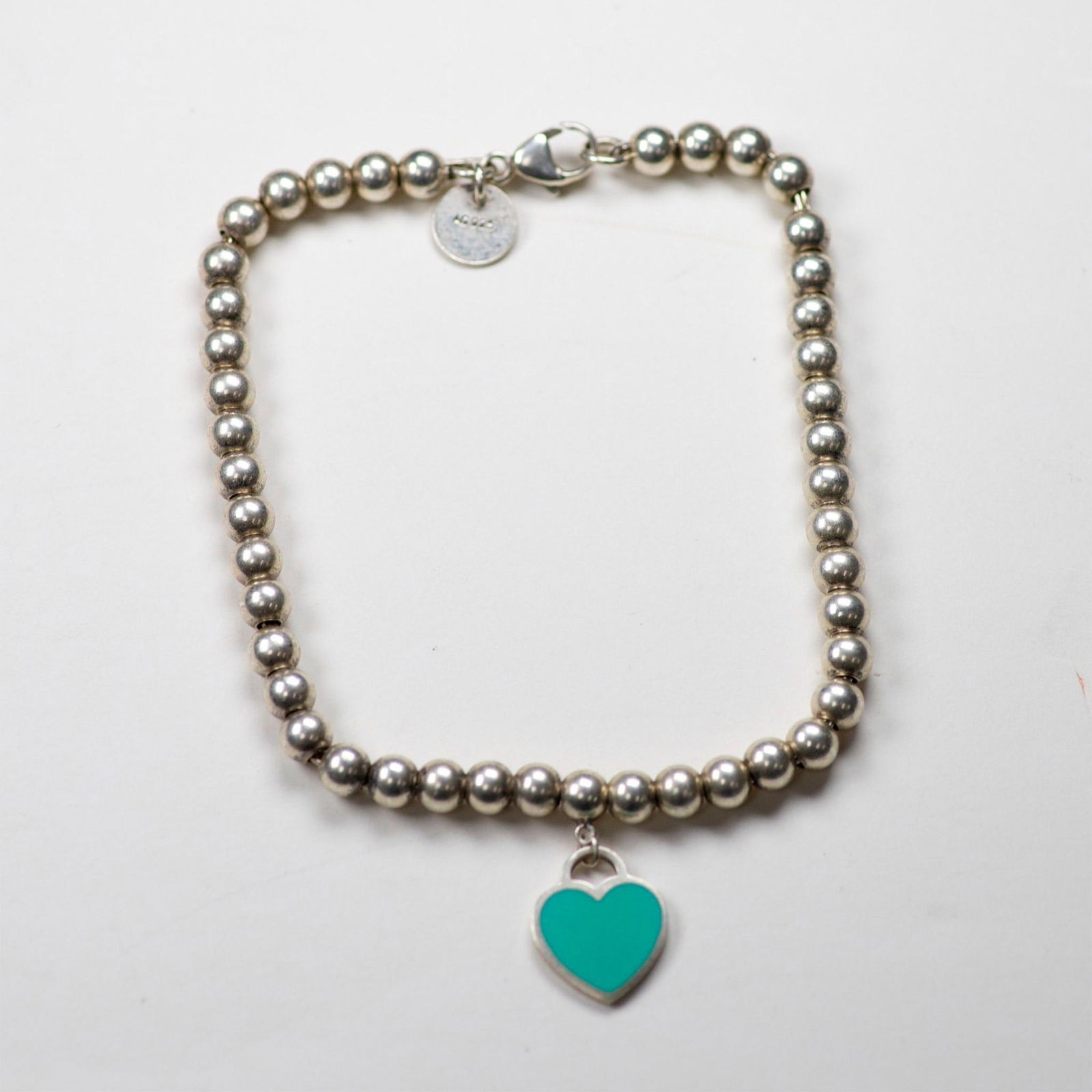 Tiffany & Co. Sterling Silver Return Heart Beaded Bracelet (1 of 8)